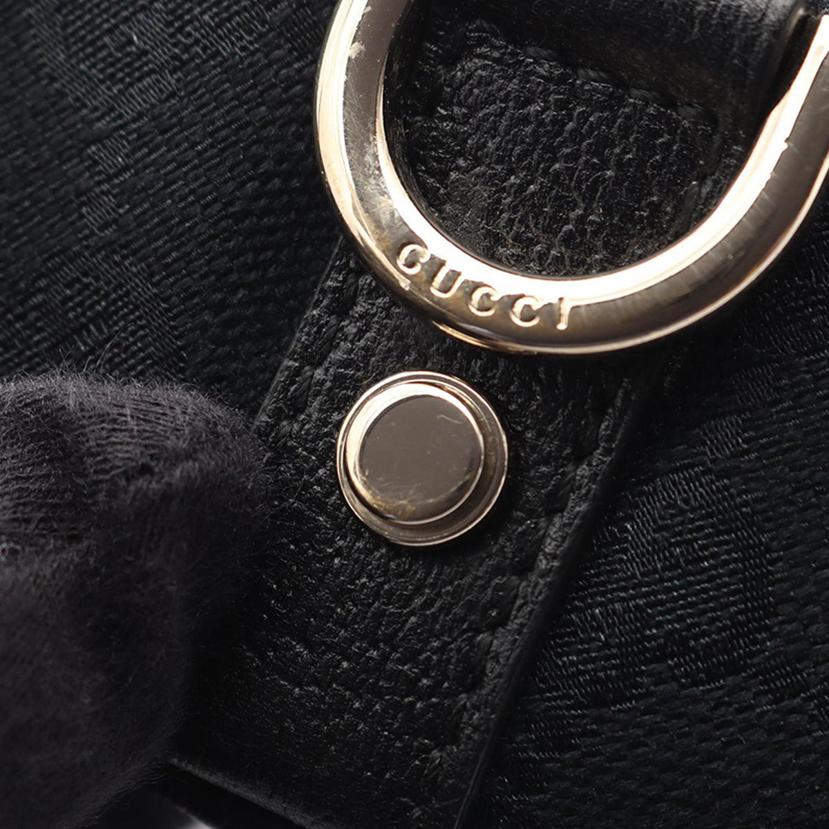Gucci GG Canvas Abbey D Ring Crossbody — Black