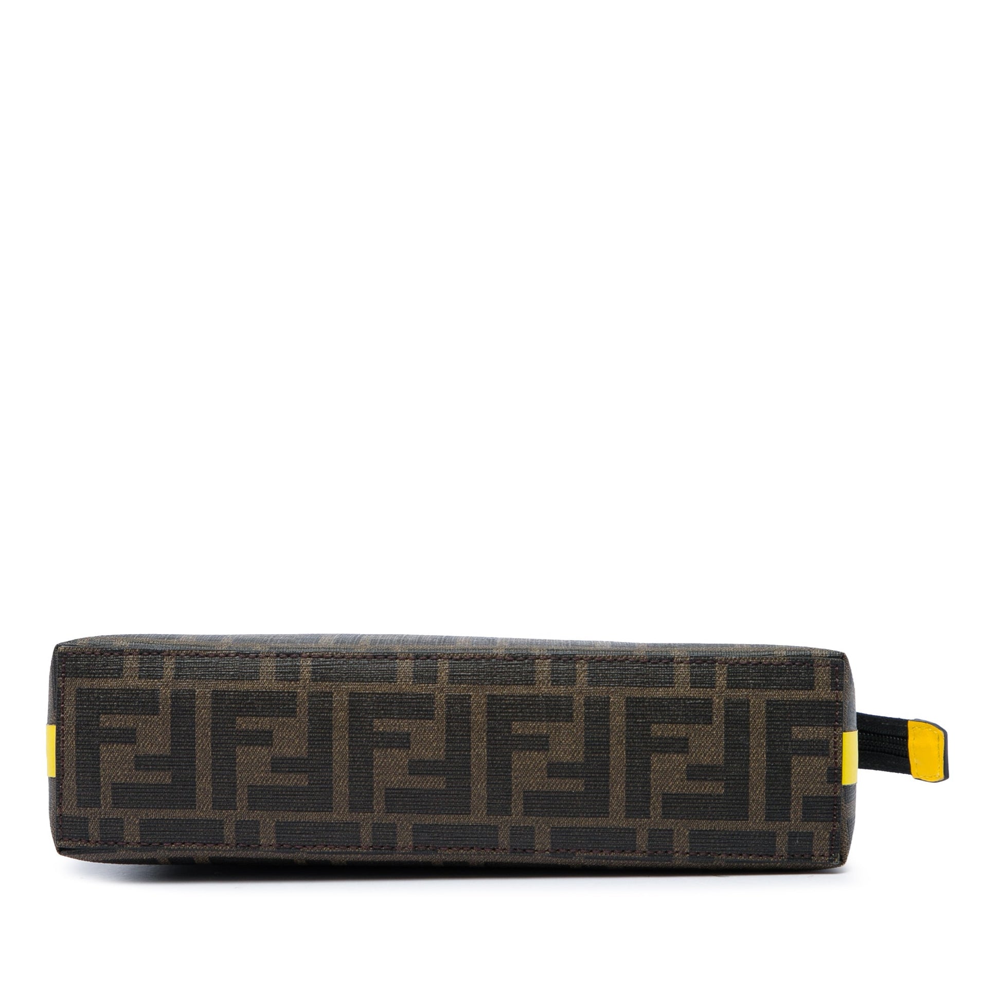 Fendi Zucca Coated Canvas Roma Amor Zip Pouch