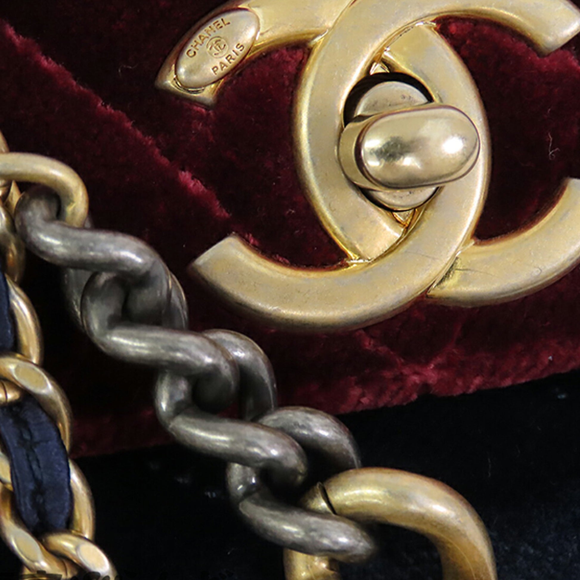 Chanel Medium Quilted Velvet Private Affair Camellia Flap