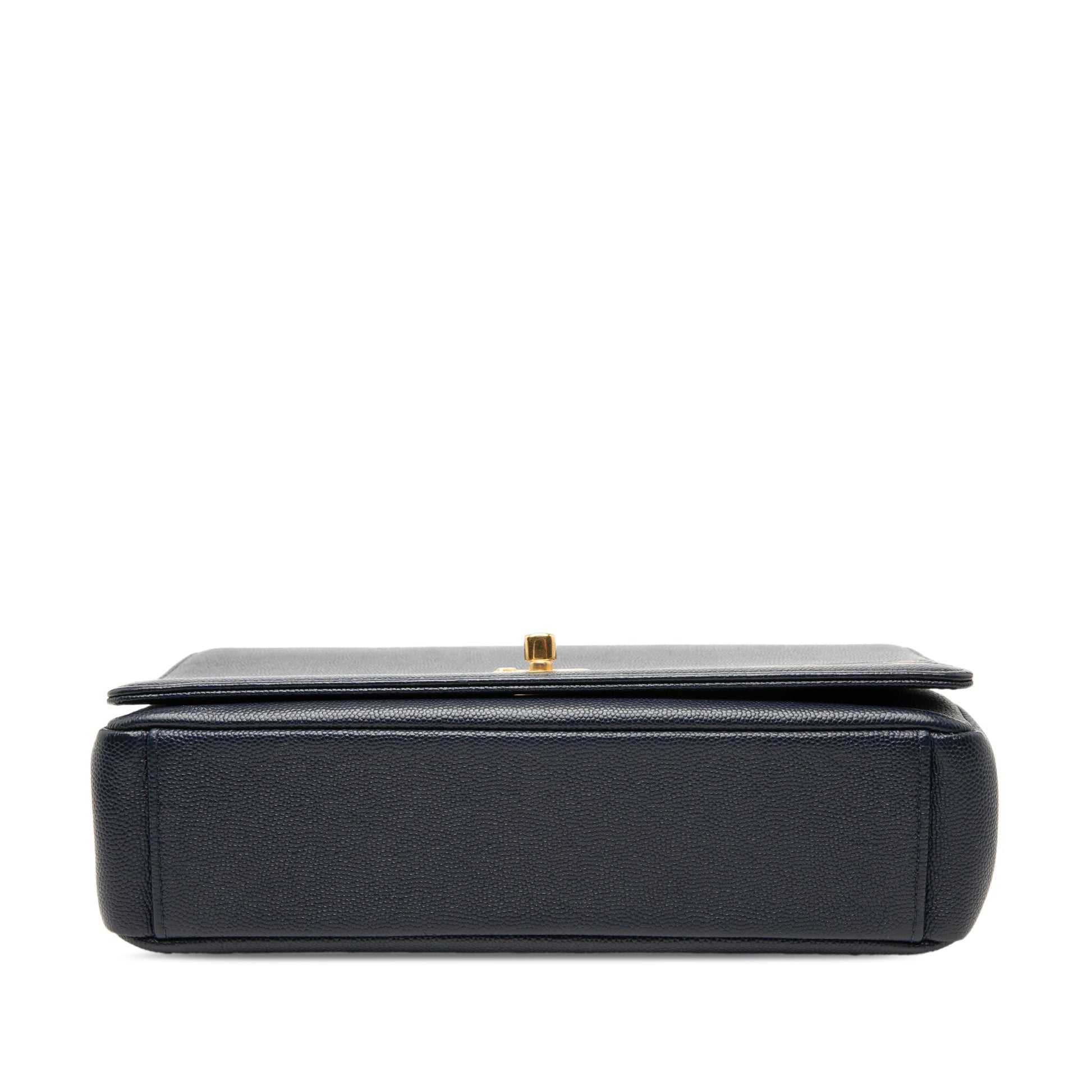 Medium Caviar Captain Gold Flap