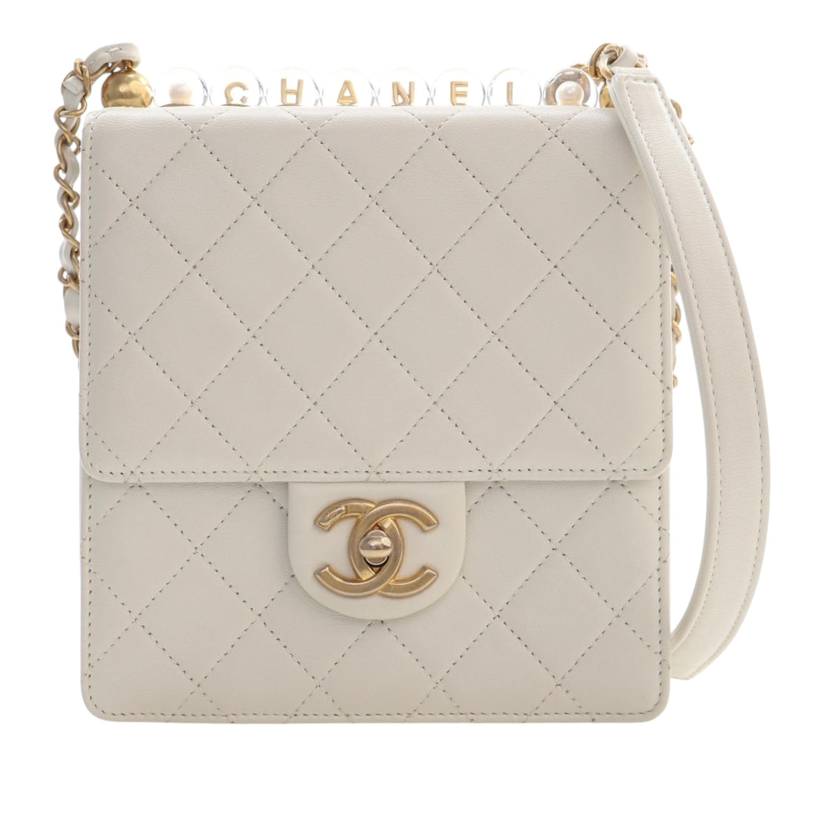 Chanel Small Quilted Lambskin Chic Pearls Flap