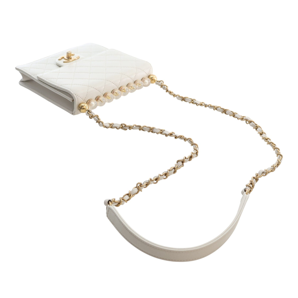 Chanel Small Quilted Lambskin Chic Pearls Flap