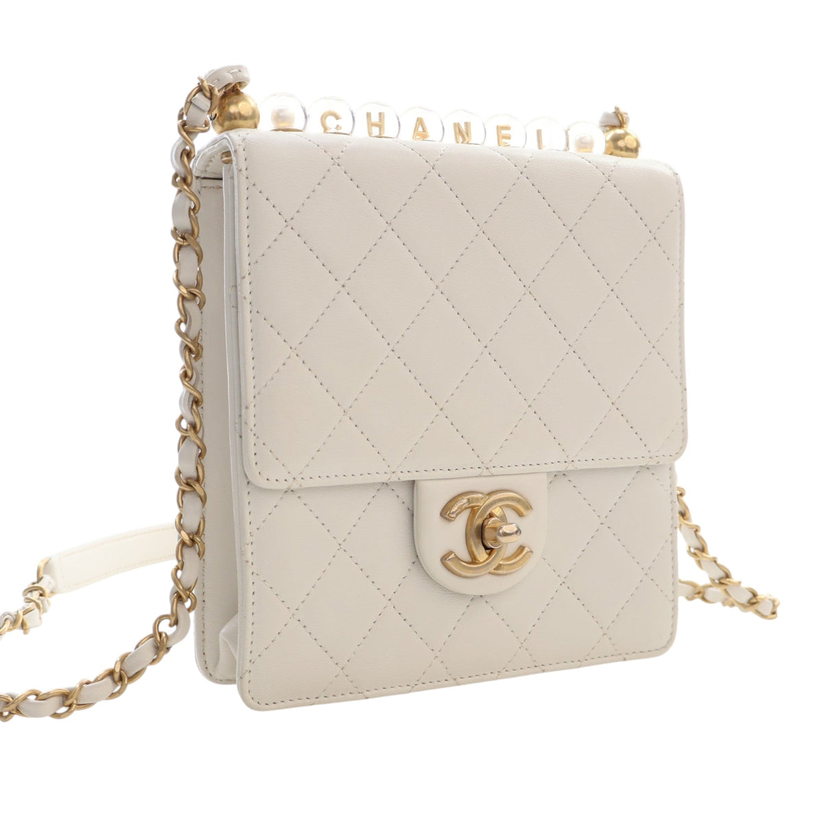 Chanel Small Quilted Lambskin Chic Pearls Flap