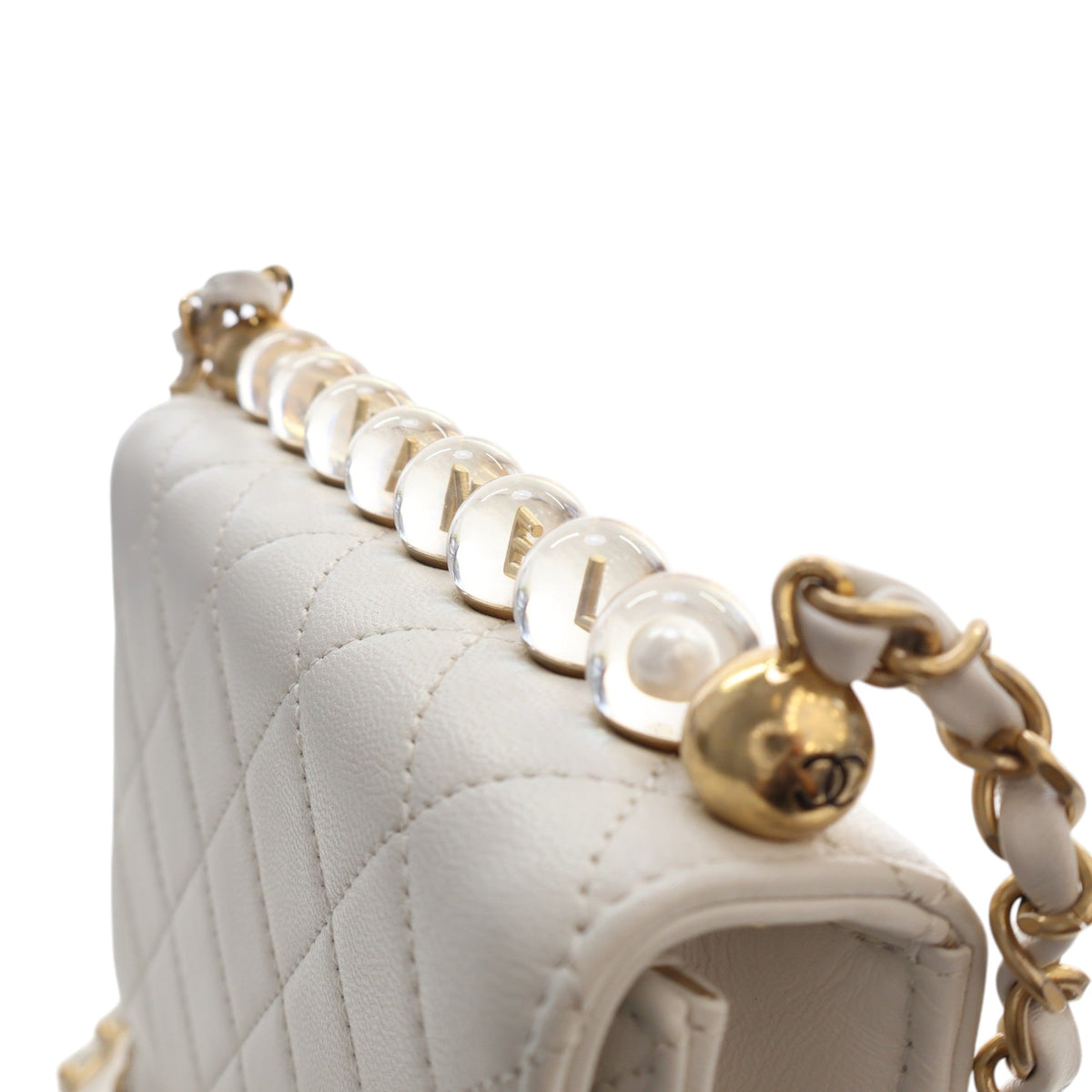 Chanel Small Quilted Lambskin Chic Pearls Flap