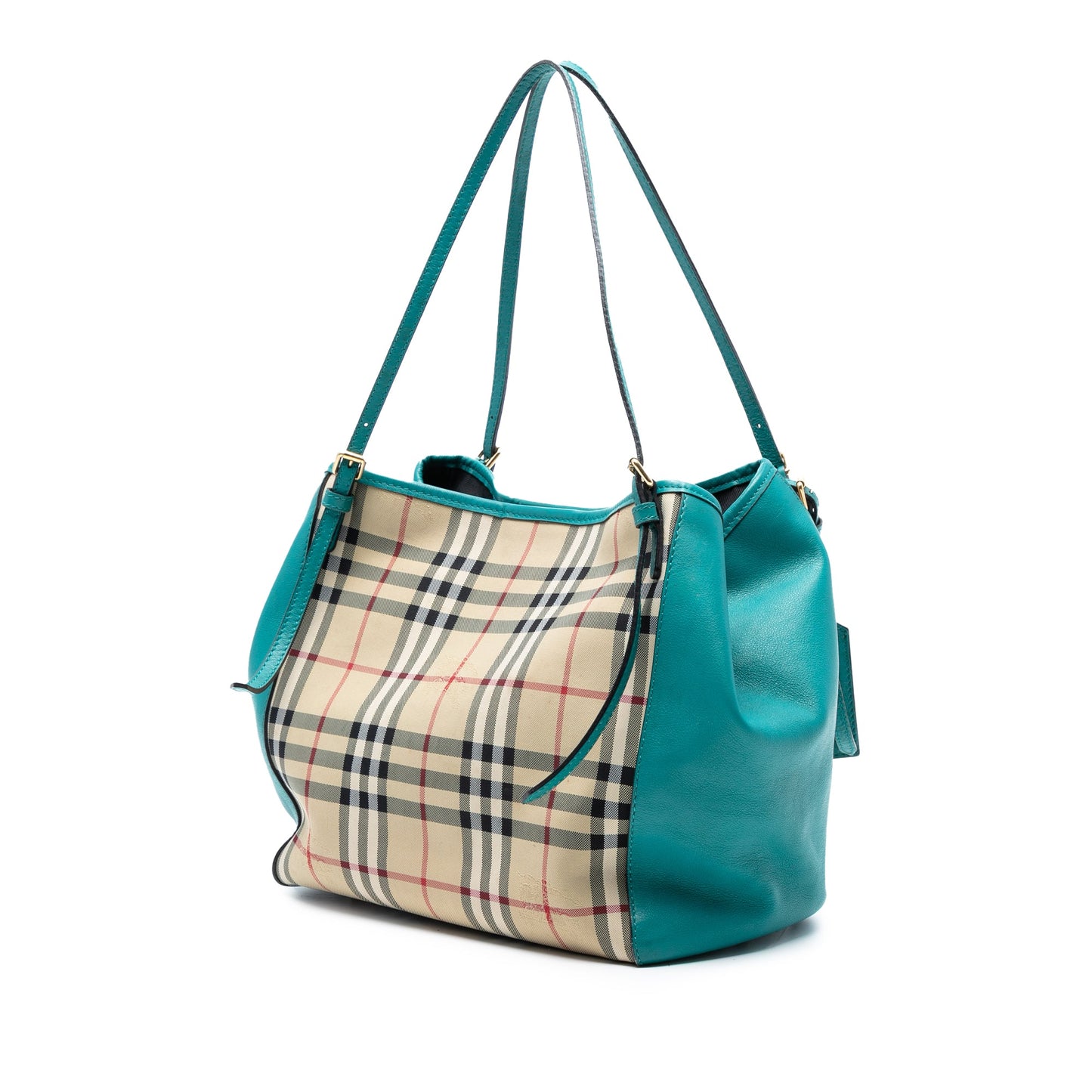 Burberry Small Haymarket Check Canvas and Leather Canterbury Tote