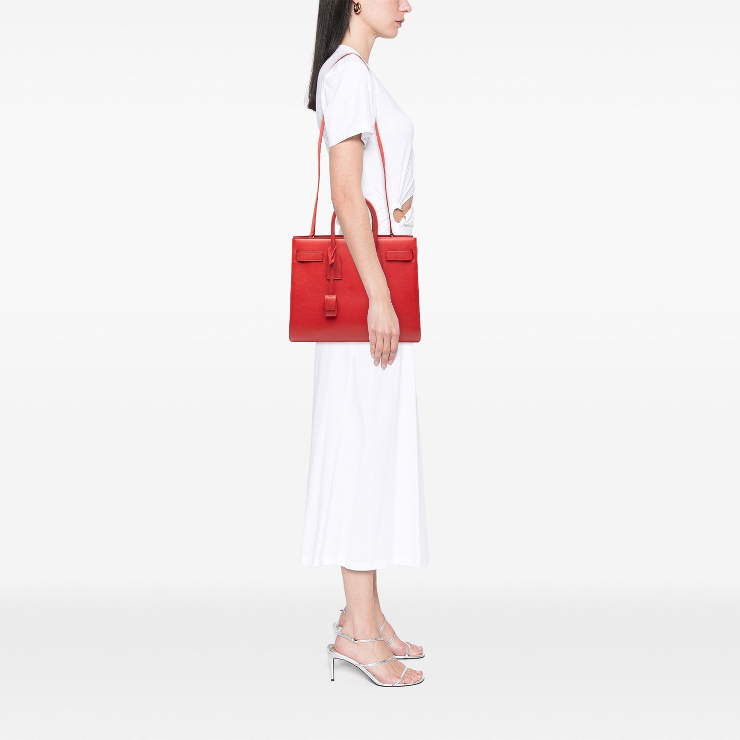 Saint Laurent Small Leather Sac De Jour Satchel
