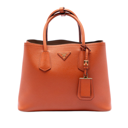 Prada Medium Saffiano Cuir Double Satchel