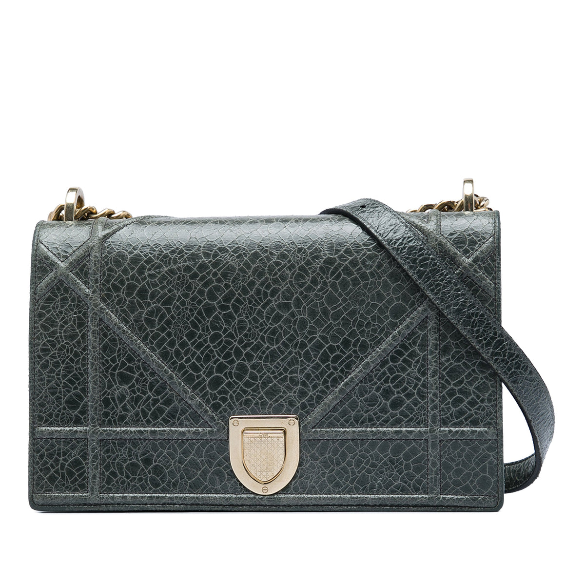 Dior Medium Crackled Deerskin Diorama Flap