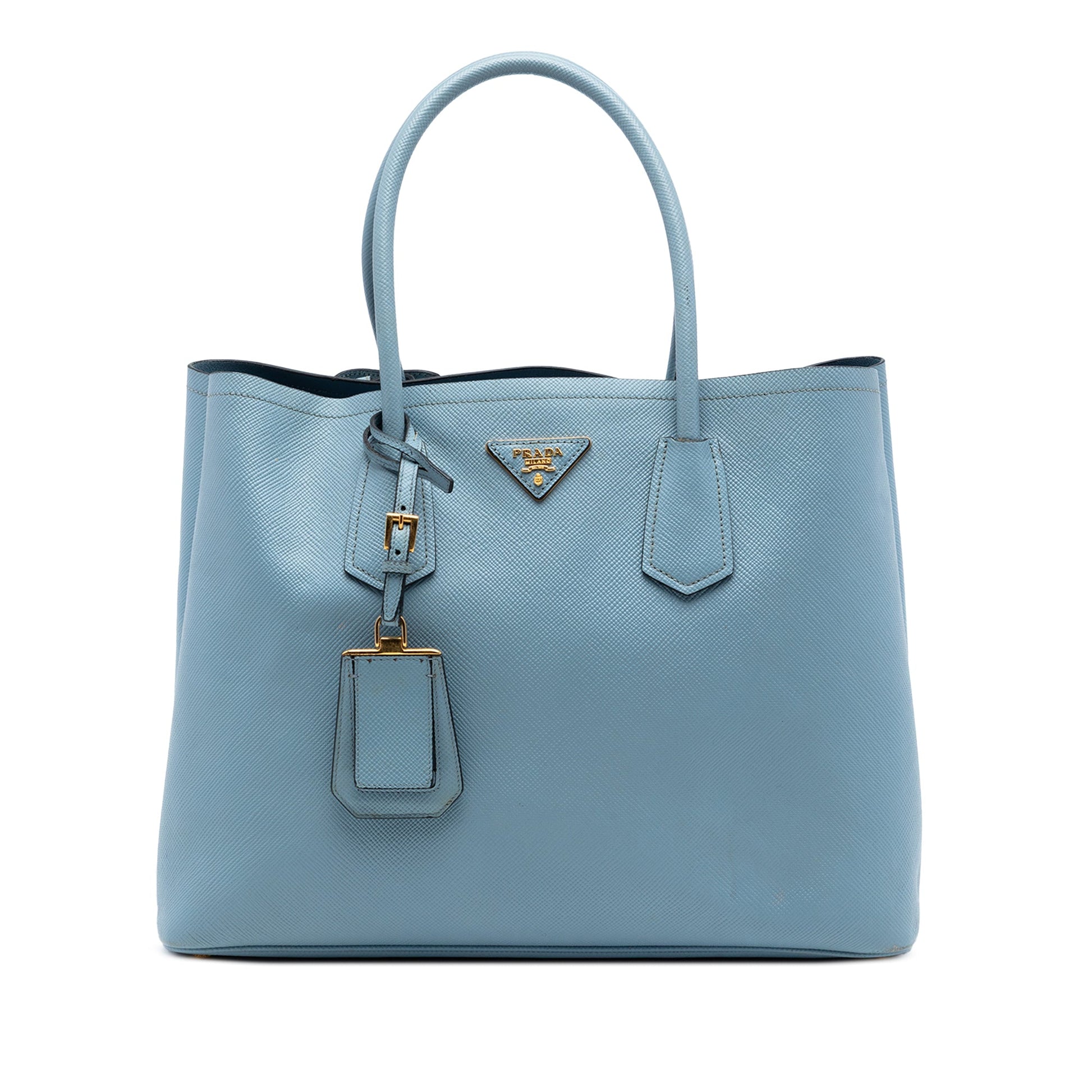 Prada Large Saffiano Cuir Double Satchel