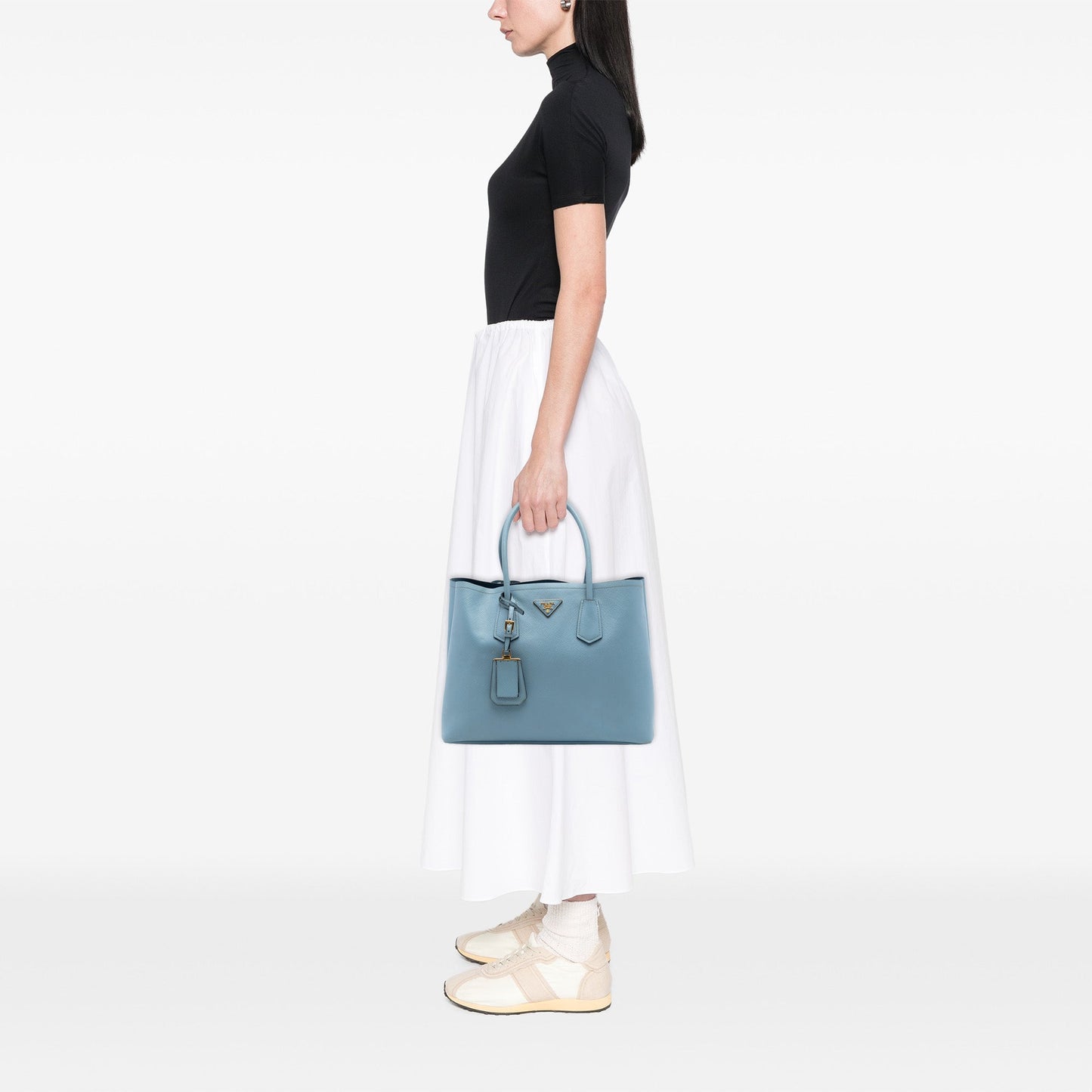 Prada Large Saffiano Cuir Double Satchel
