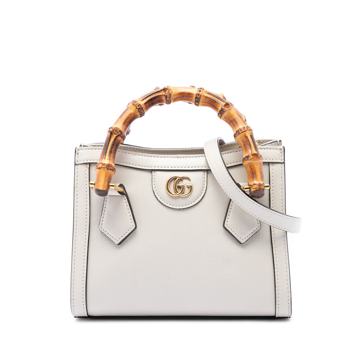 Gucci Mini Calfskin Bamboo Diana Satchel