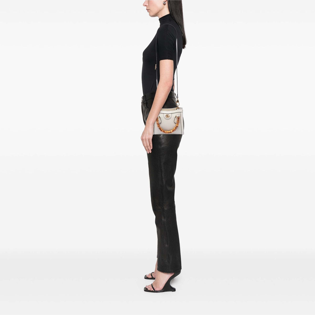 Gucci Mini Calfskin Bamboo Diana Satchel