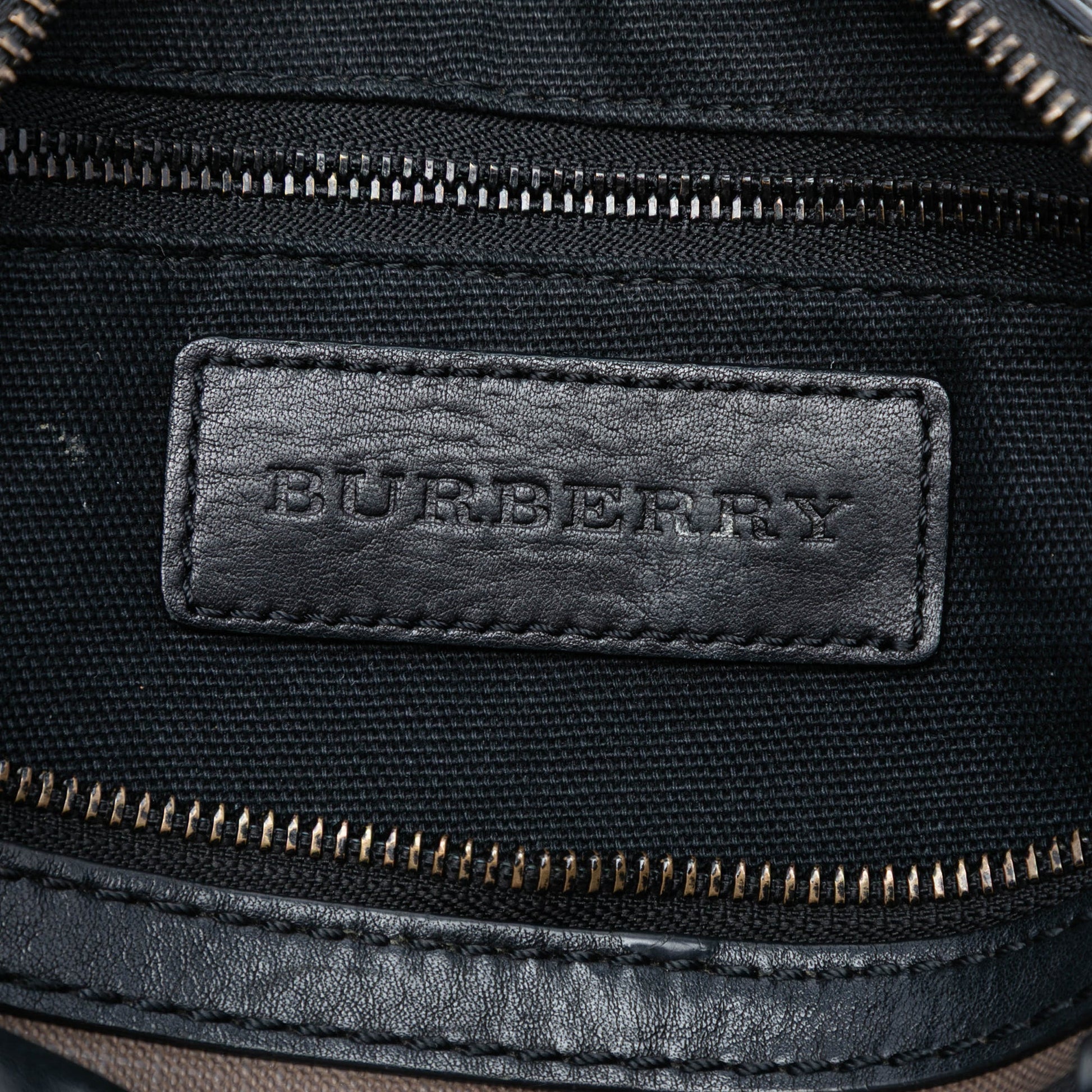 Burberry Smoke Check Coated Canvas Chester Boston Bag
