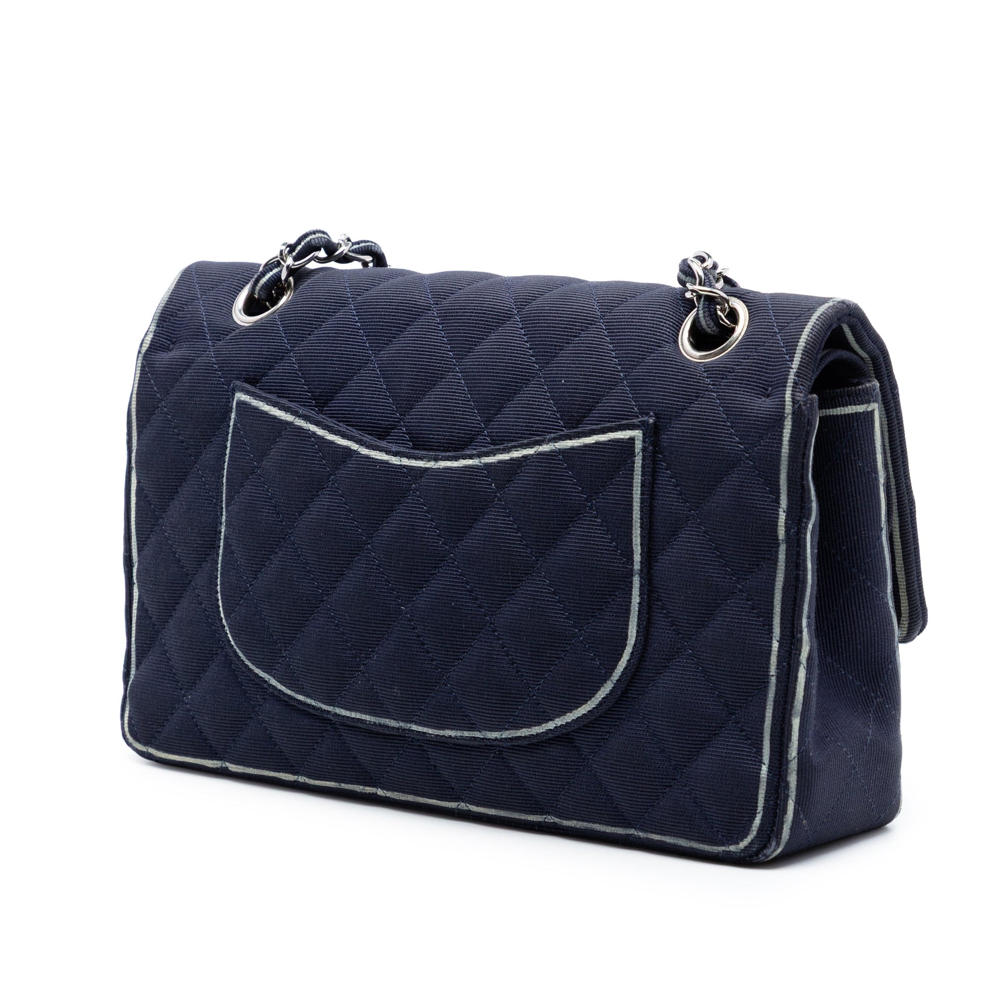 Chanel Medium Classic Printed Grosgrain Double Flap