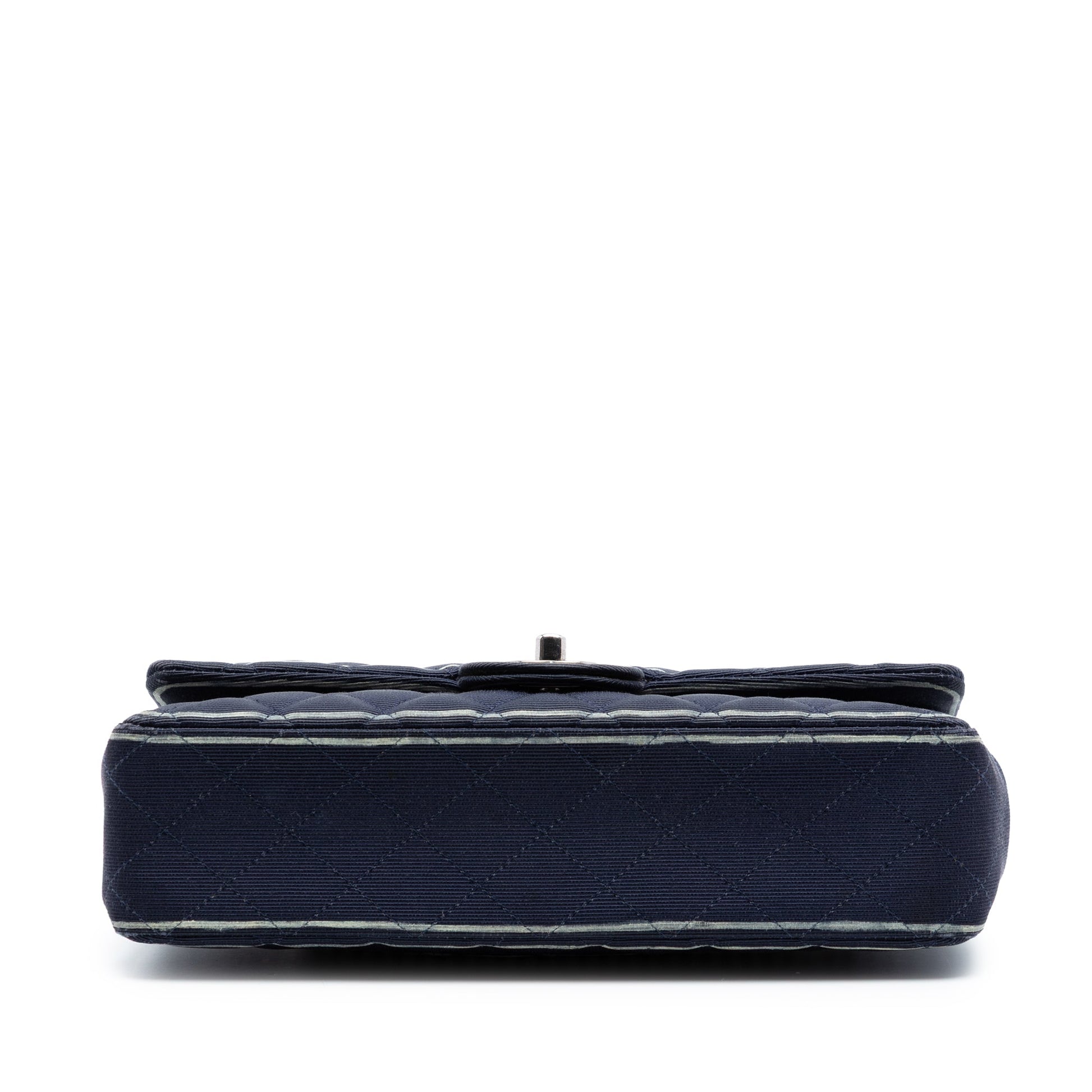 Chanel Medium Classic Printed Grosgrain Double Flap