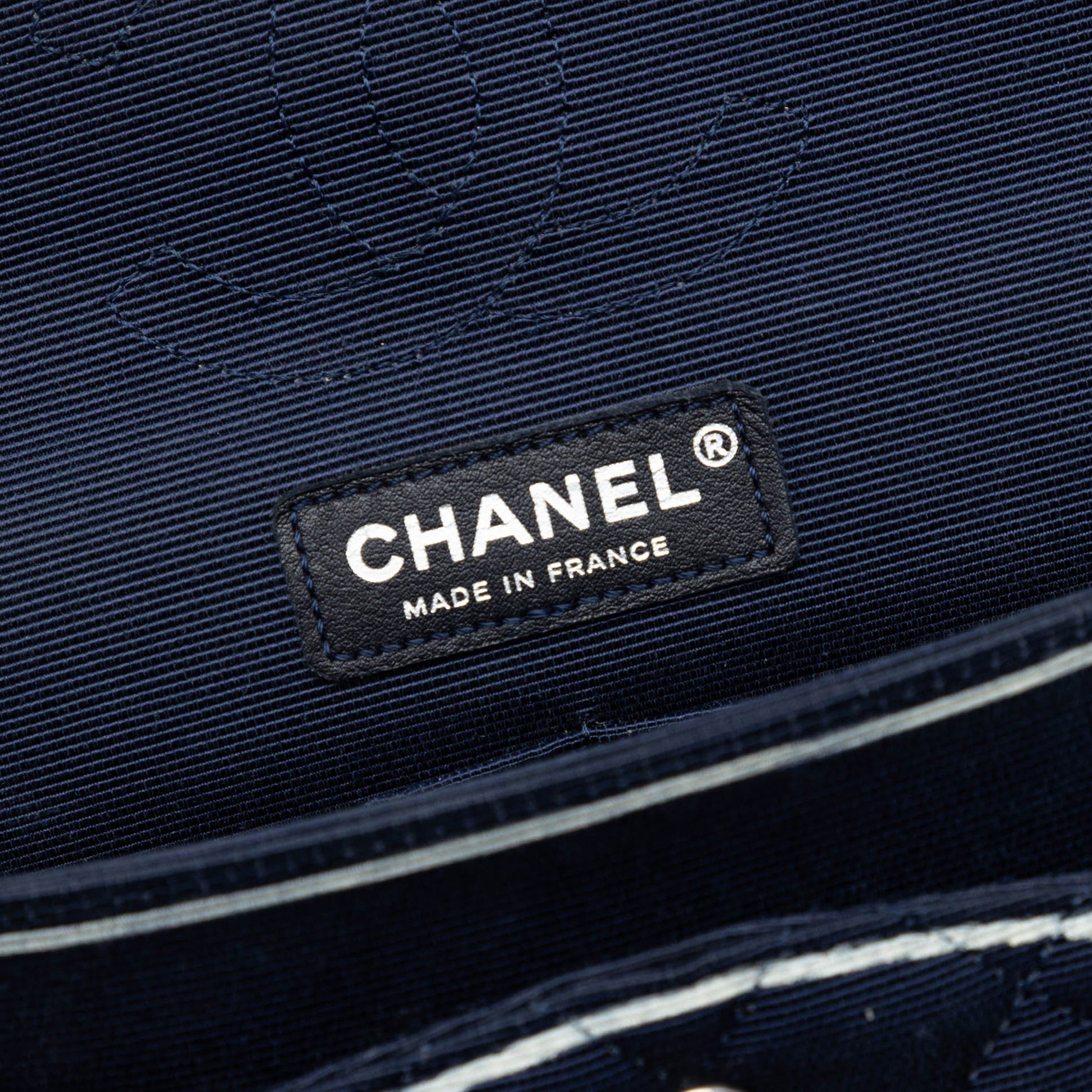 Chanel Medium Classic Printed Grosgrain Double Flap