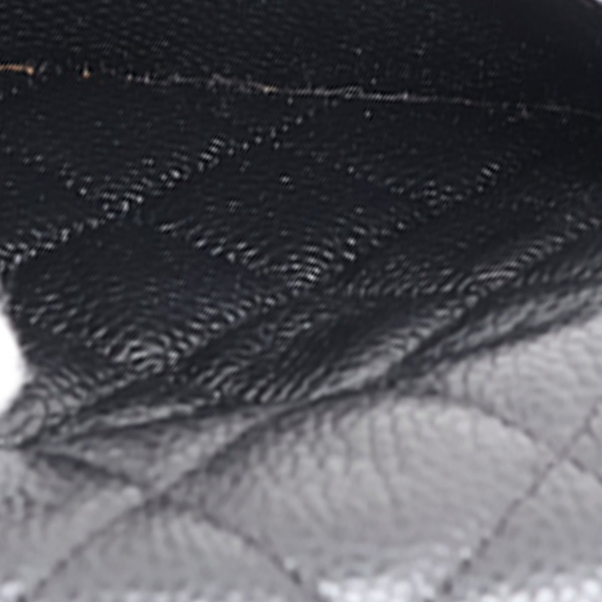 Chanel CC Quilted Caviar Wallet on Chain — Black