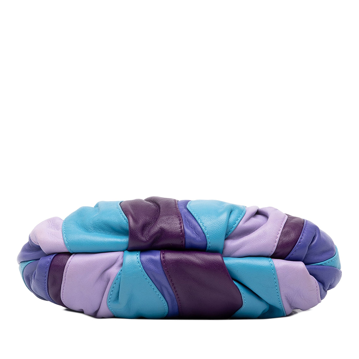 Prada Nappa Trembled Blossoms Stripes Clutch — Purple