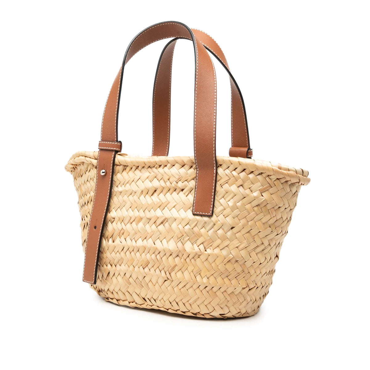 LOEWE Small Raffia Anagram Basket Bag