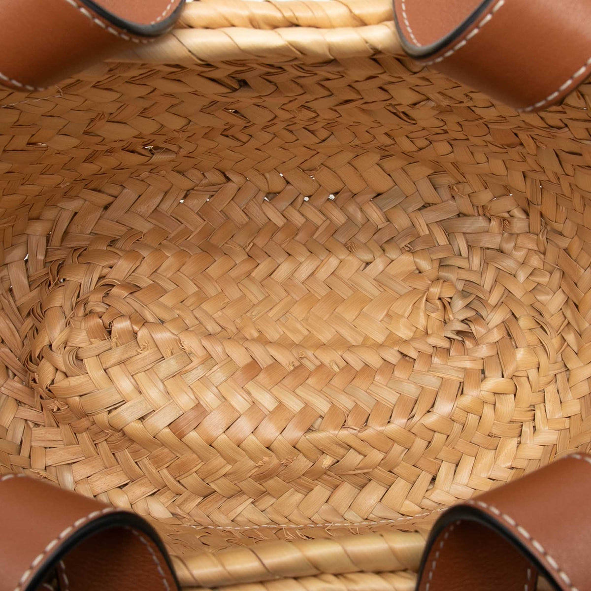 LOEWE Small Raffia Anagram Basket Bag