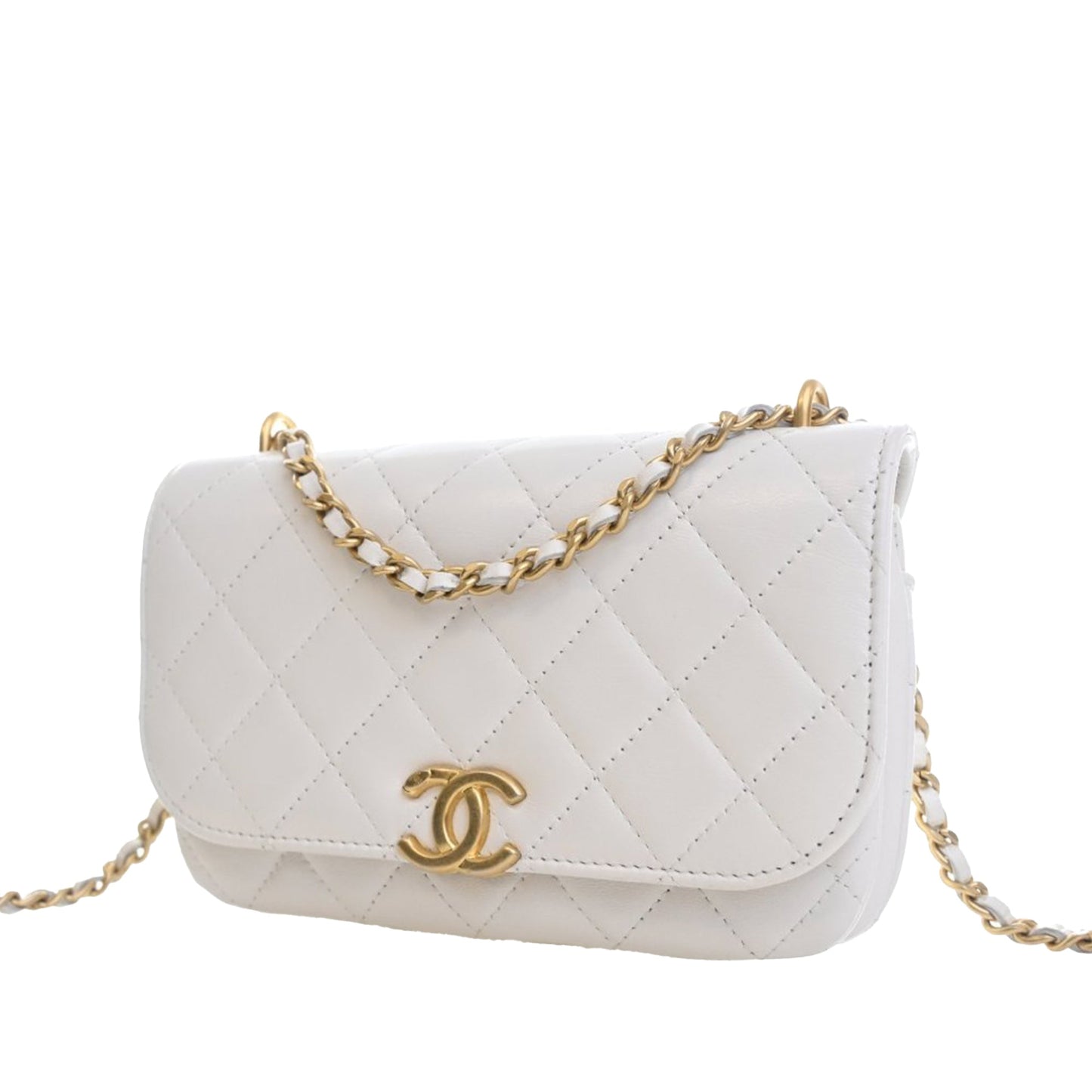 Mini Quilted Lambskin Double Pocket Flap