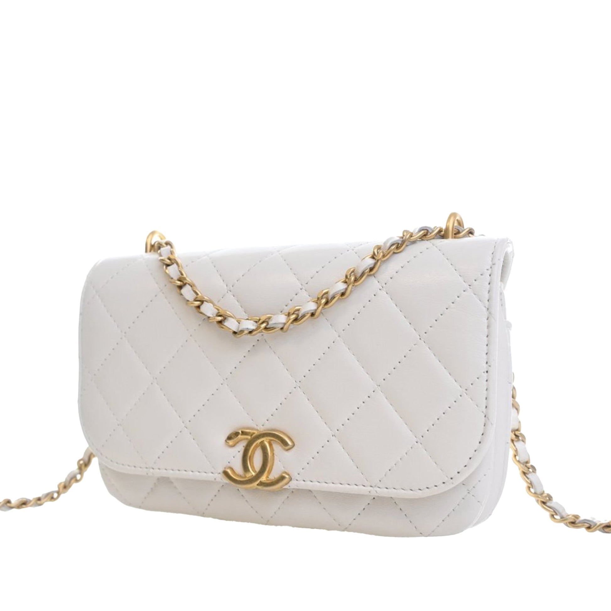 Mini Quilted Lambskin Double Pocket Flap