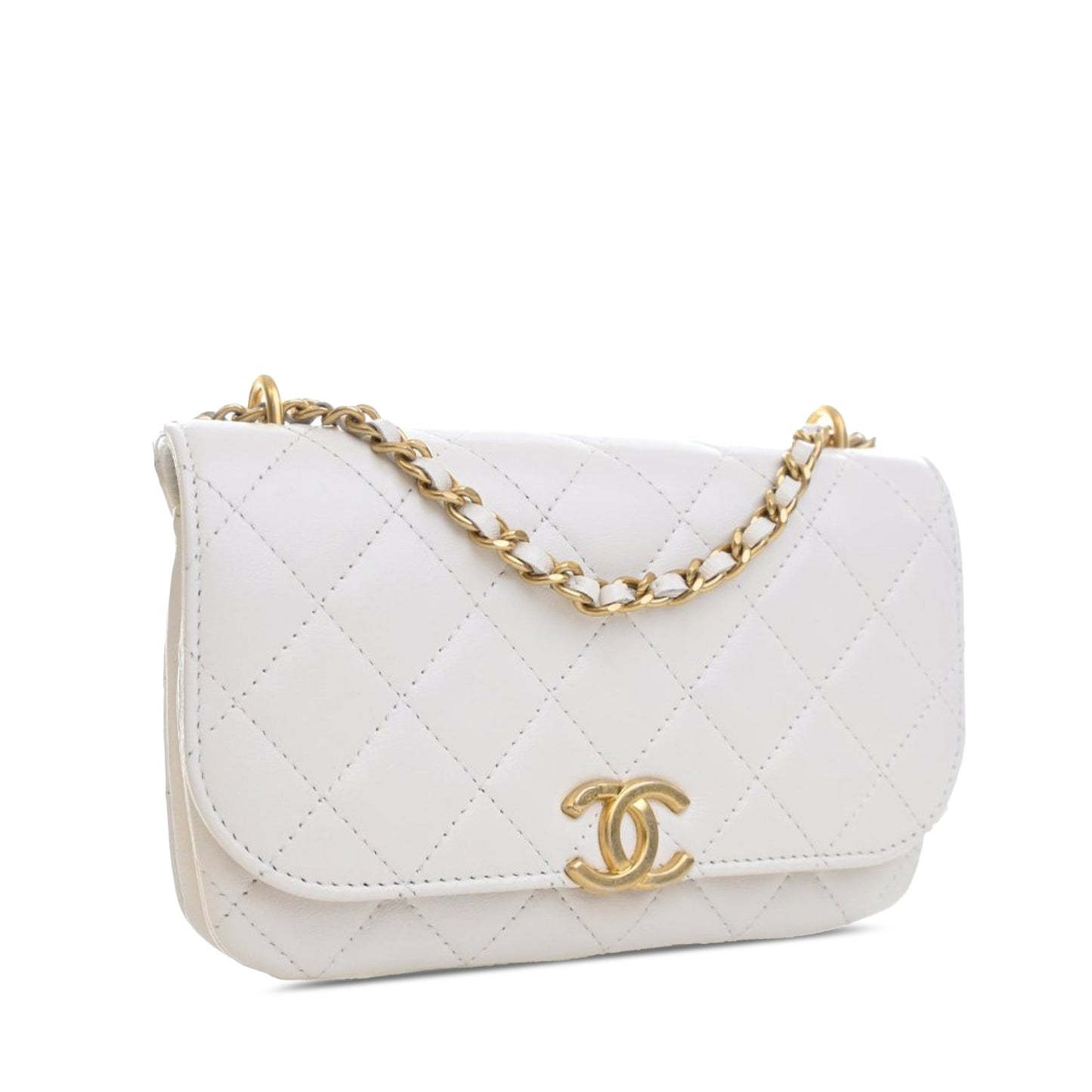 Mini Quilted Lambskin Double Pocket Flap