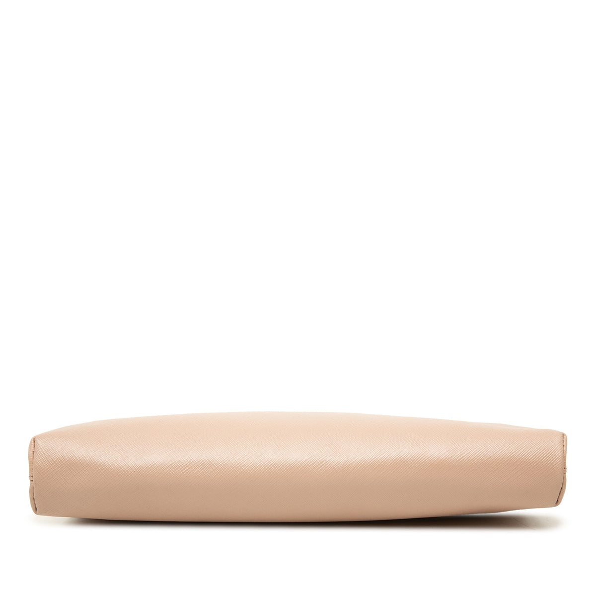 Prada Saffiano Lux East West Frame Clutch — Beige