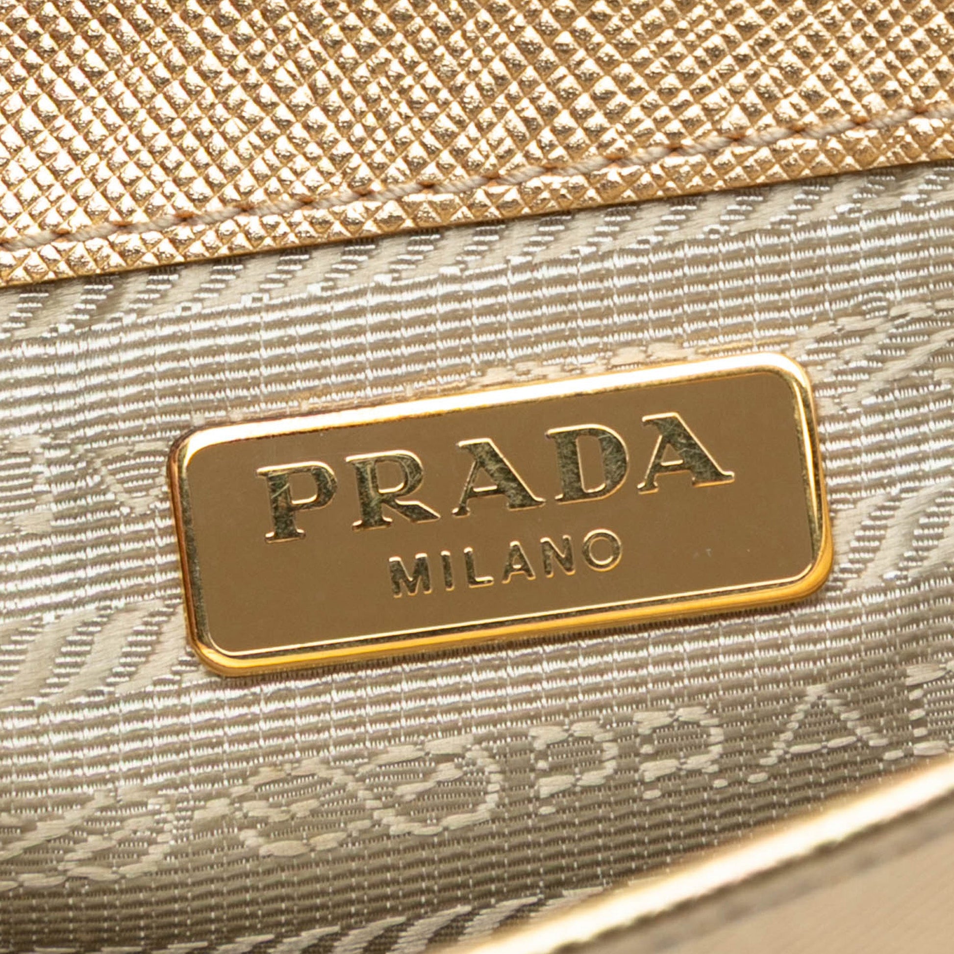 Prada Saffiano Sound Lock Wallet on Chain