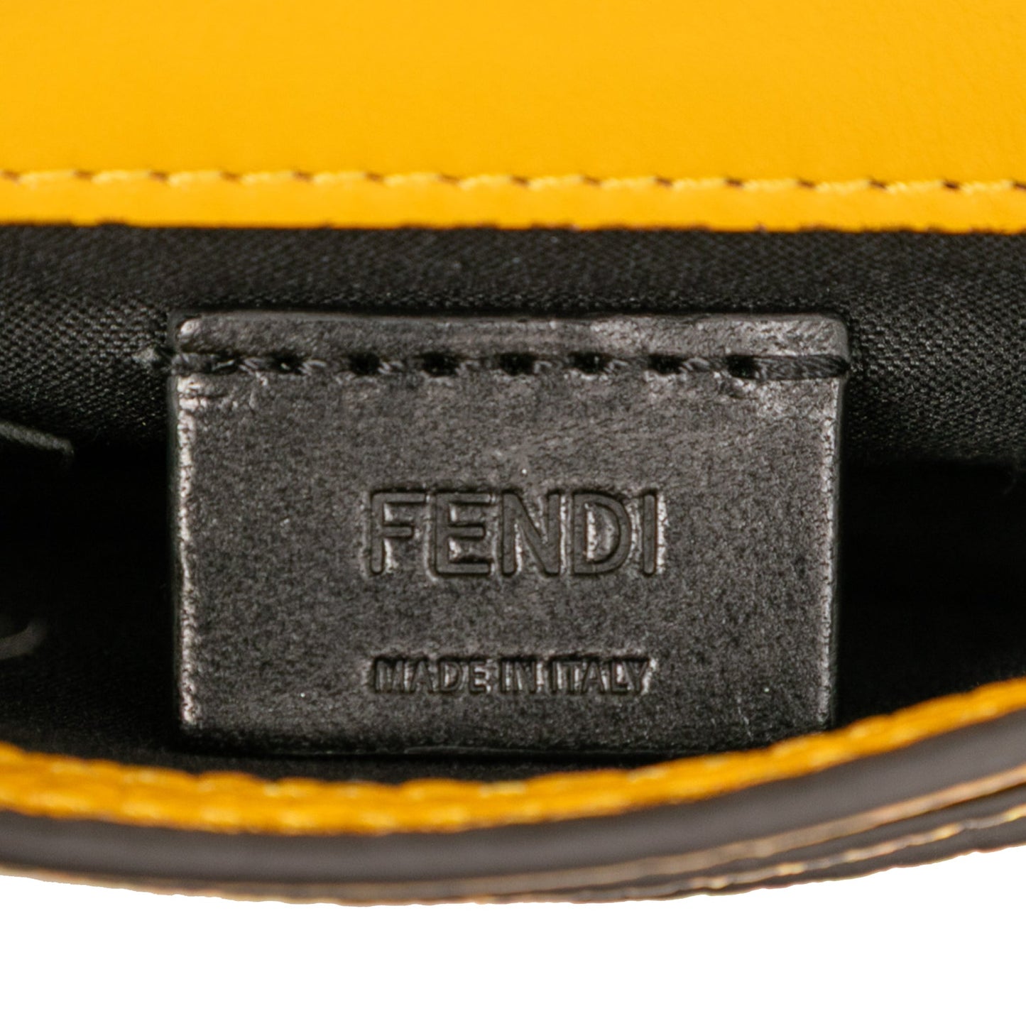 Fendi Micro Leather Flat Baguette Crossbody