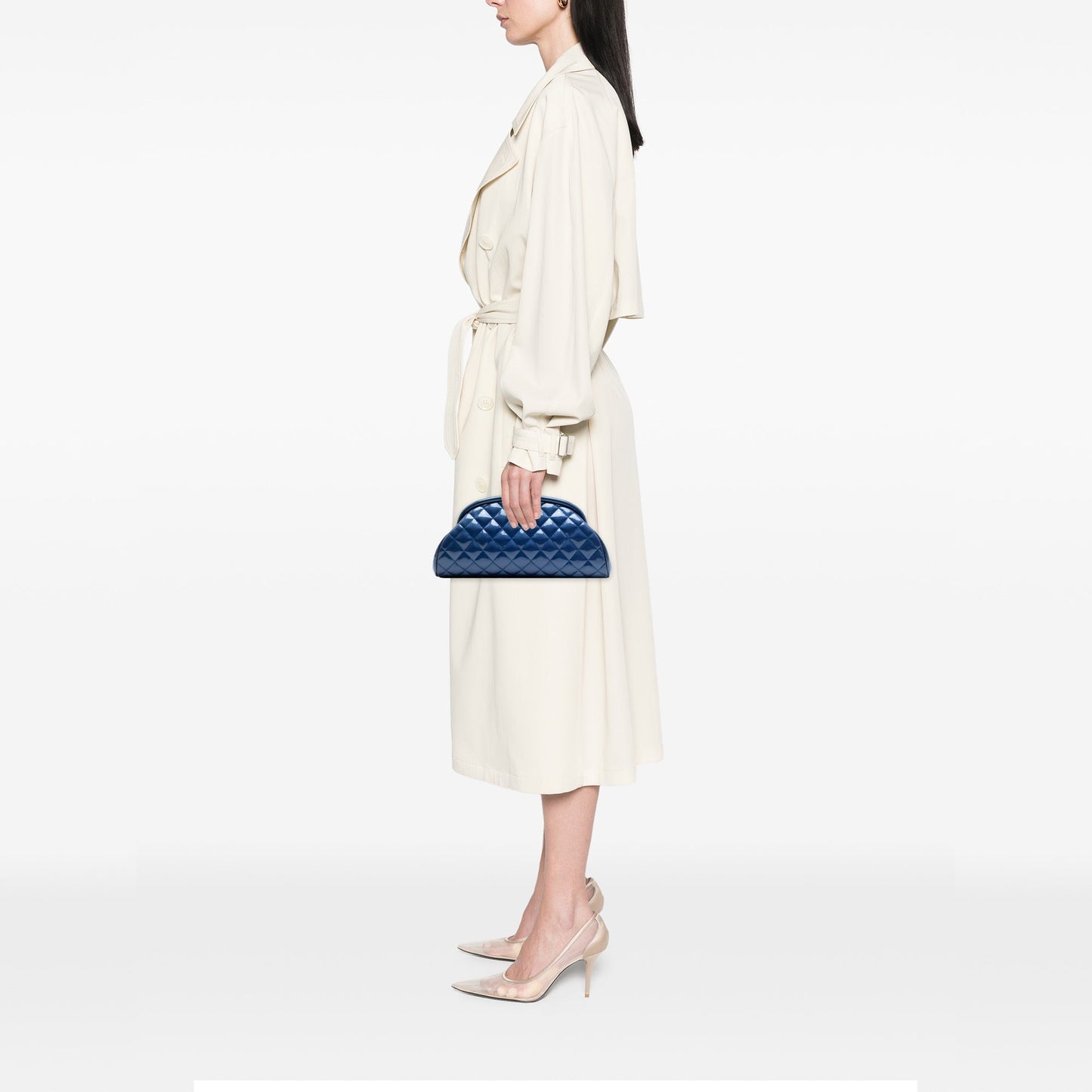 Chanel Quilted Patent Timeless Kiss Lock Clutch