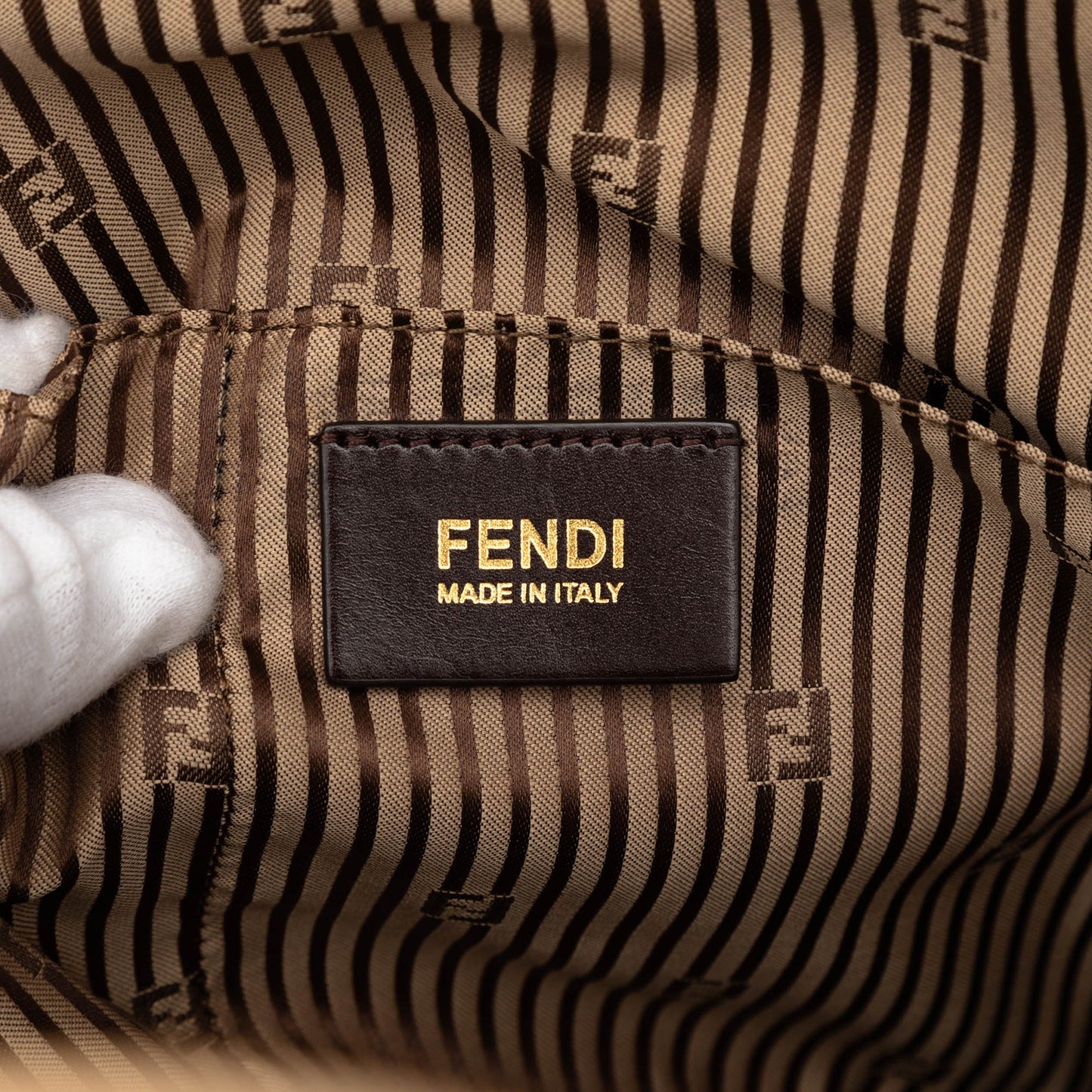Fendi Small Tricolor Leather Colorblock Chameleon Satchel