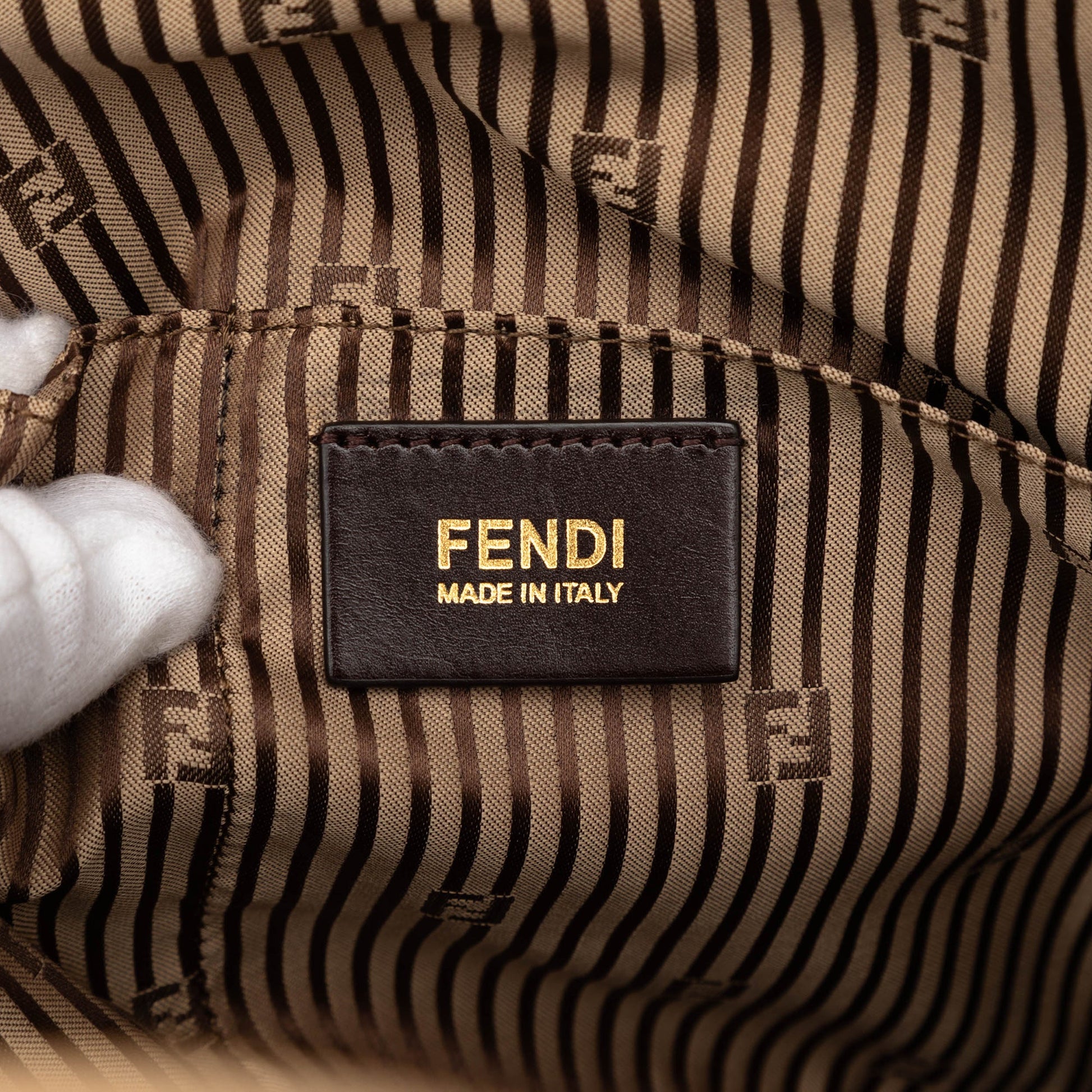 Fendi Small Tricolor Leather Colorblock Chameleon Satchel