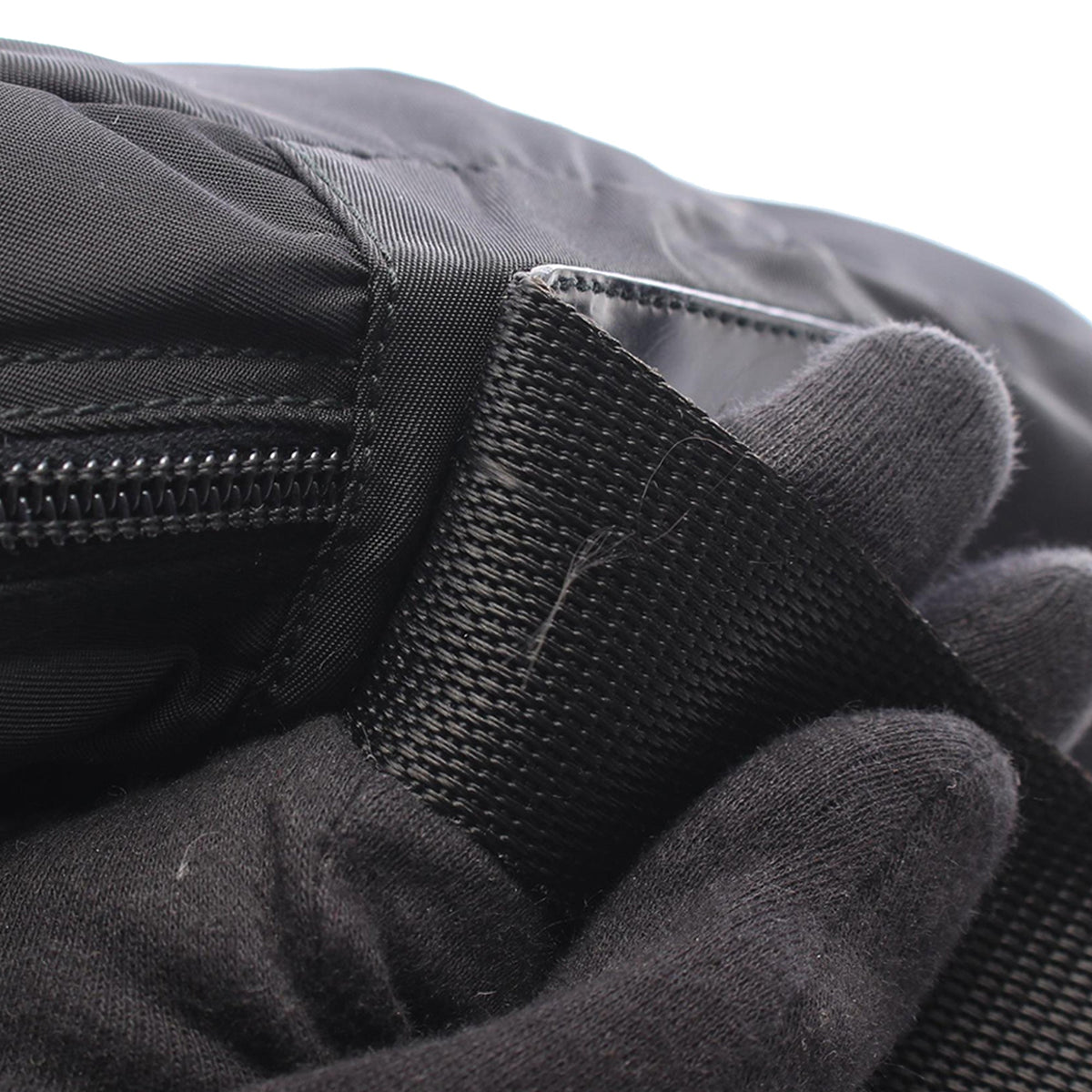 Prada Tessuto Zip Top Crossbody — Black