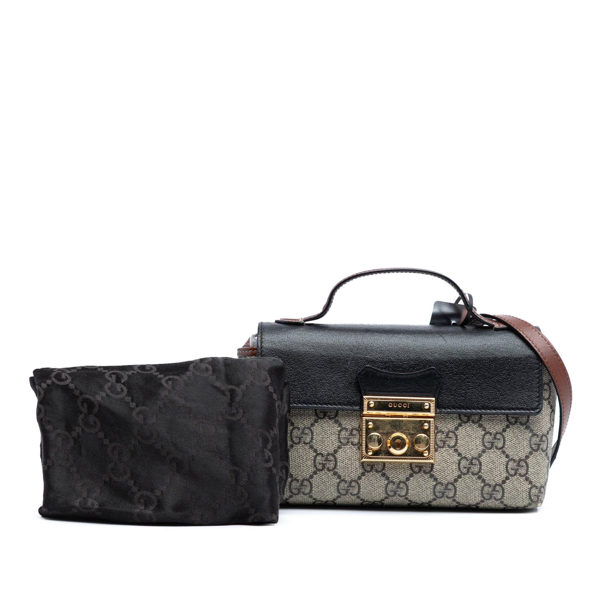 Gucci Mini GG Supreme Padlock Satchel