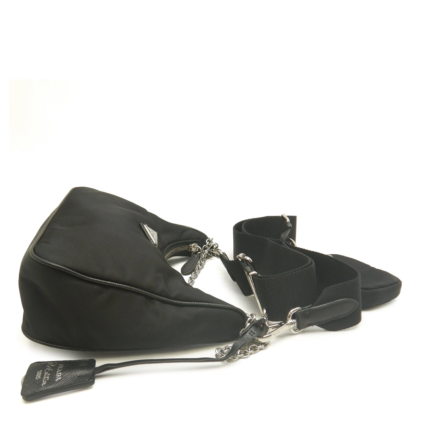 Prada Saffiano Trimmed Re Nylon Re Edition 2005 Satchel