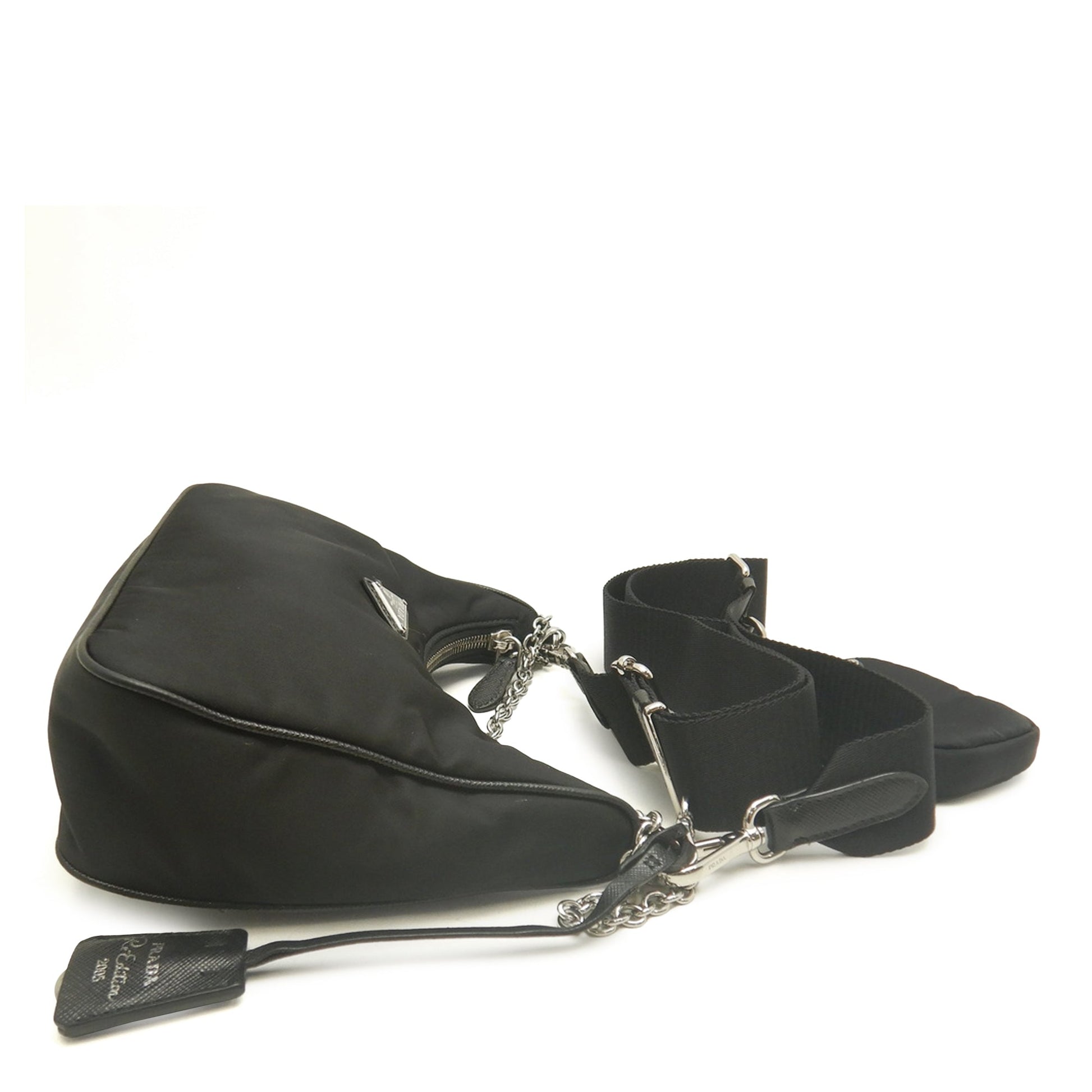 Prada Saffiano Trimmed Re Nylon Re Edition 2005 Satchel