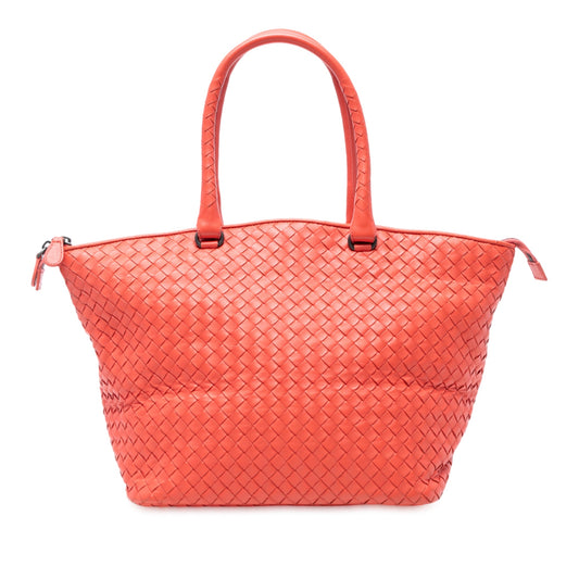Bottega Veneta Nappa Intrecciato Zip Tote