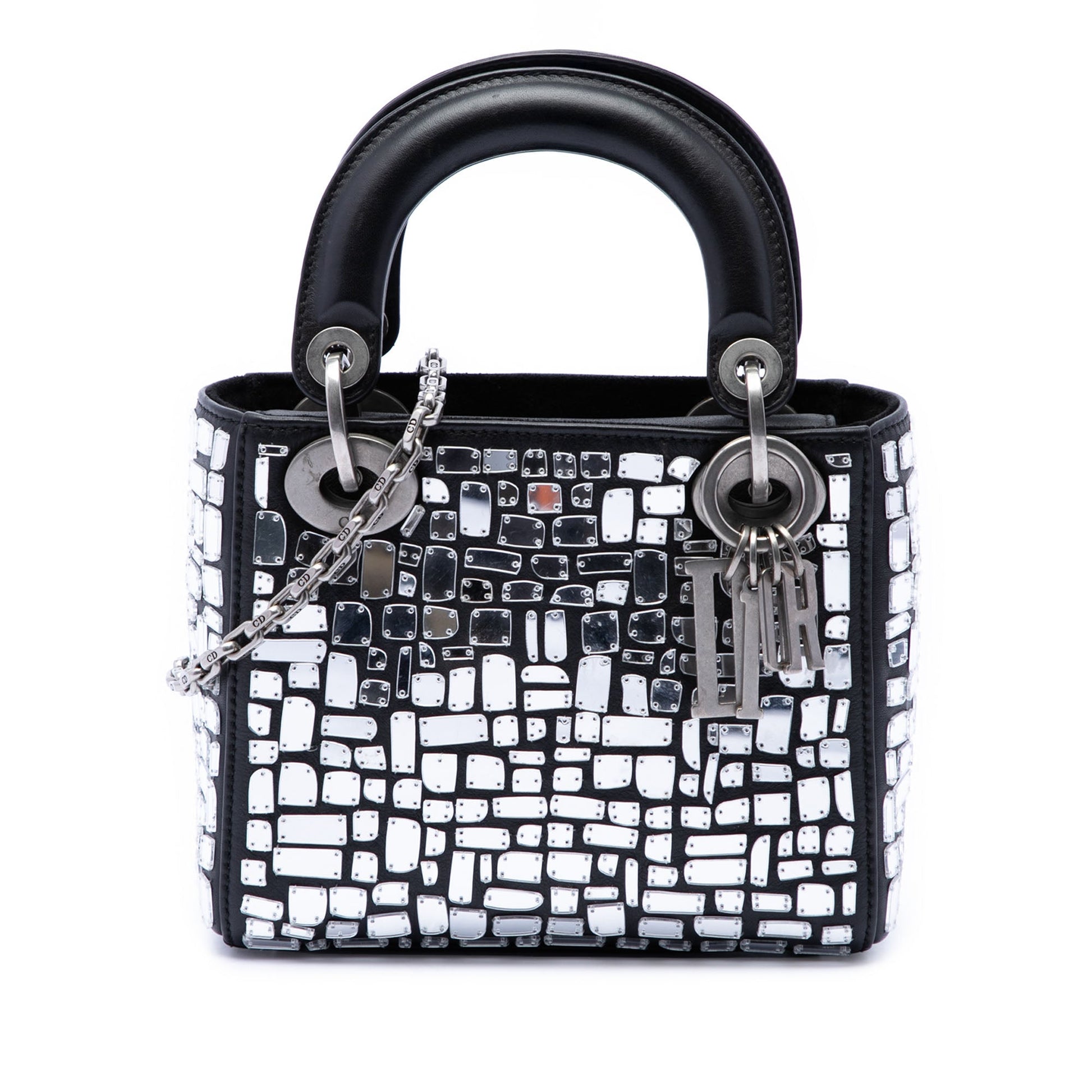 Dior Mini Smooth Calfskin Embroidered Mosaic of Mirrors Lady Dior