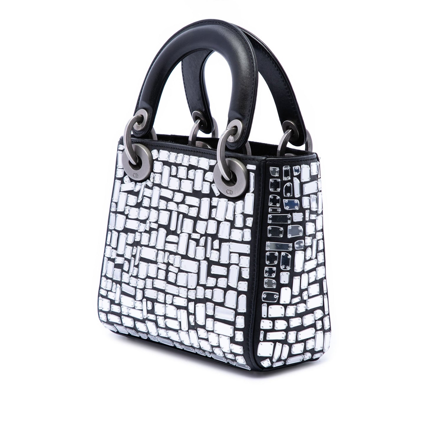 Dior Mini Smooth Calfskin Embroidered Mosaic of Mirrors Lady Dior