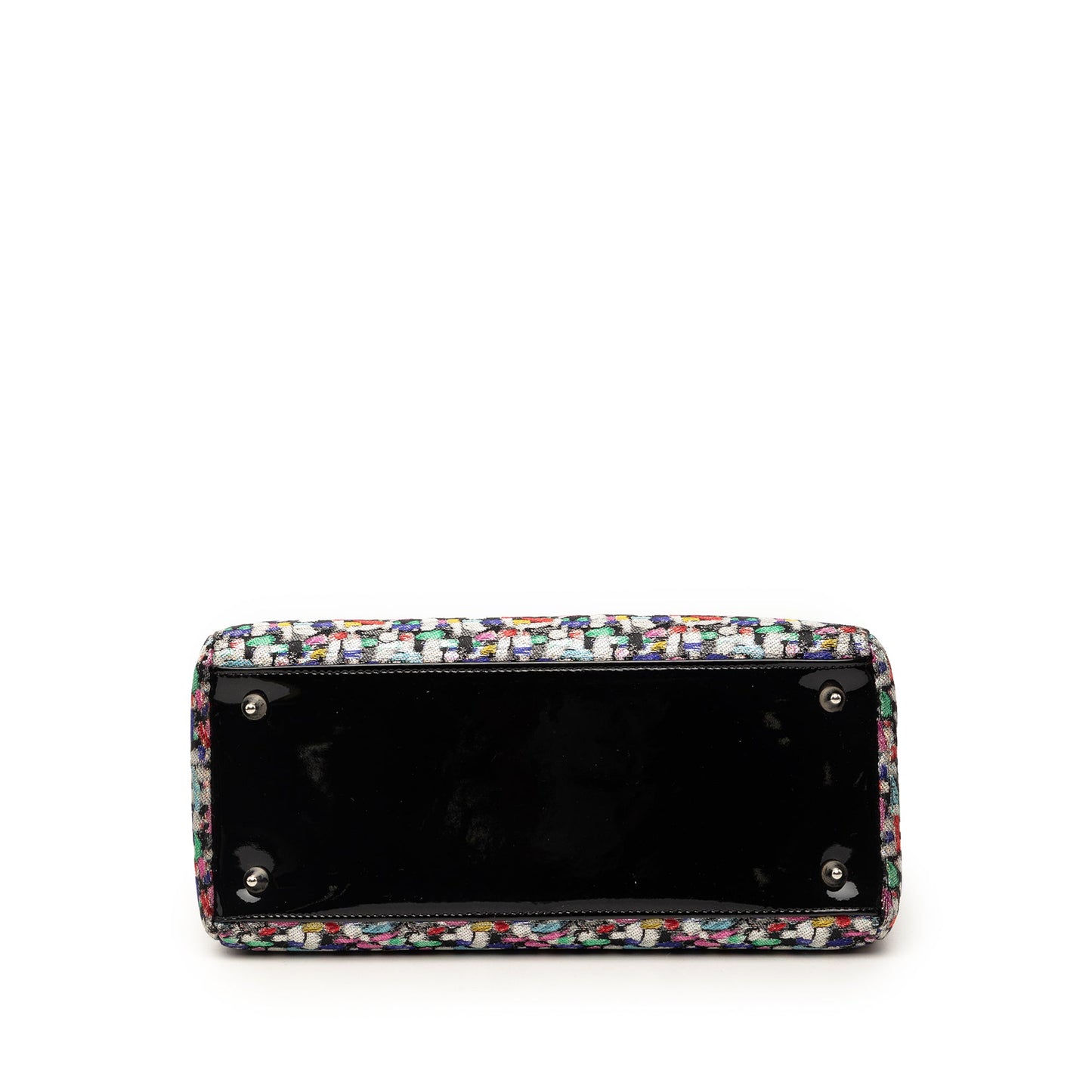 Dior Medium Multicolor Metallic Fabric and Patent Leather Lady Dior
