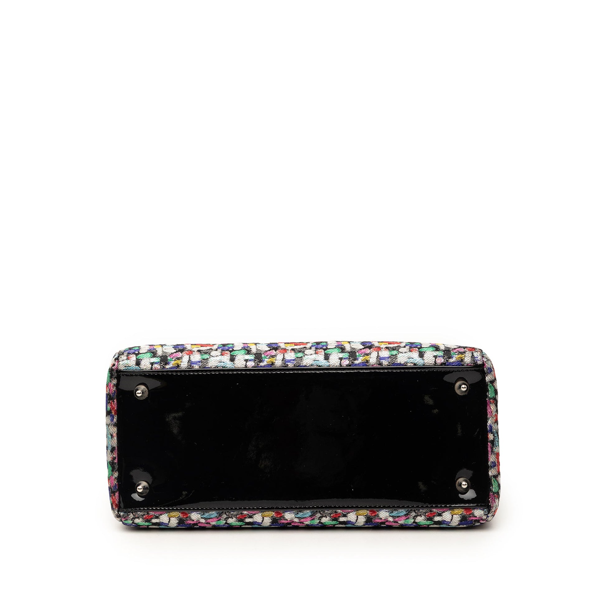 Dior Medium Multicolor Metallic Fabric and Patent Leather Lady Dior