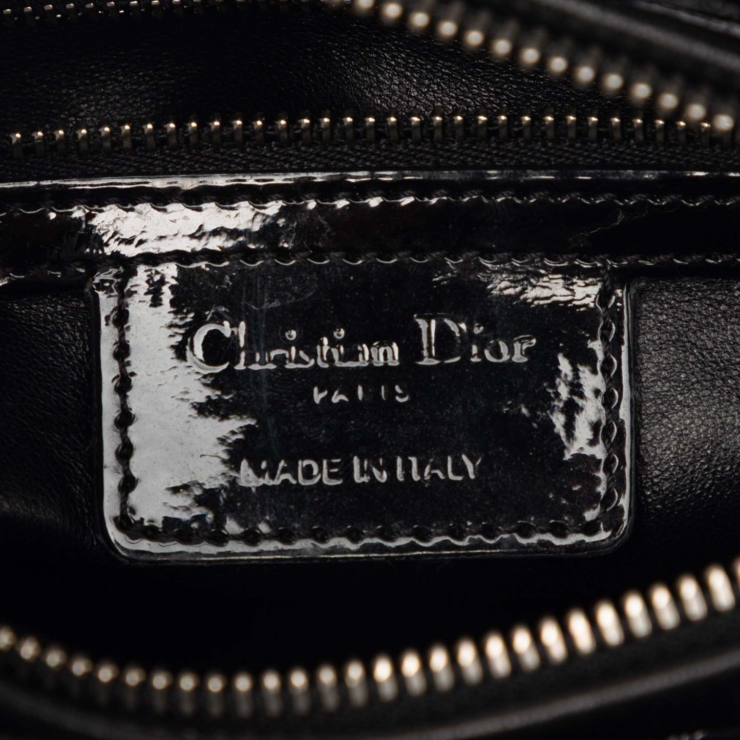 Dior Medium Multicolor Metallic Fabric and Patent Leather Lady Dior