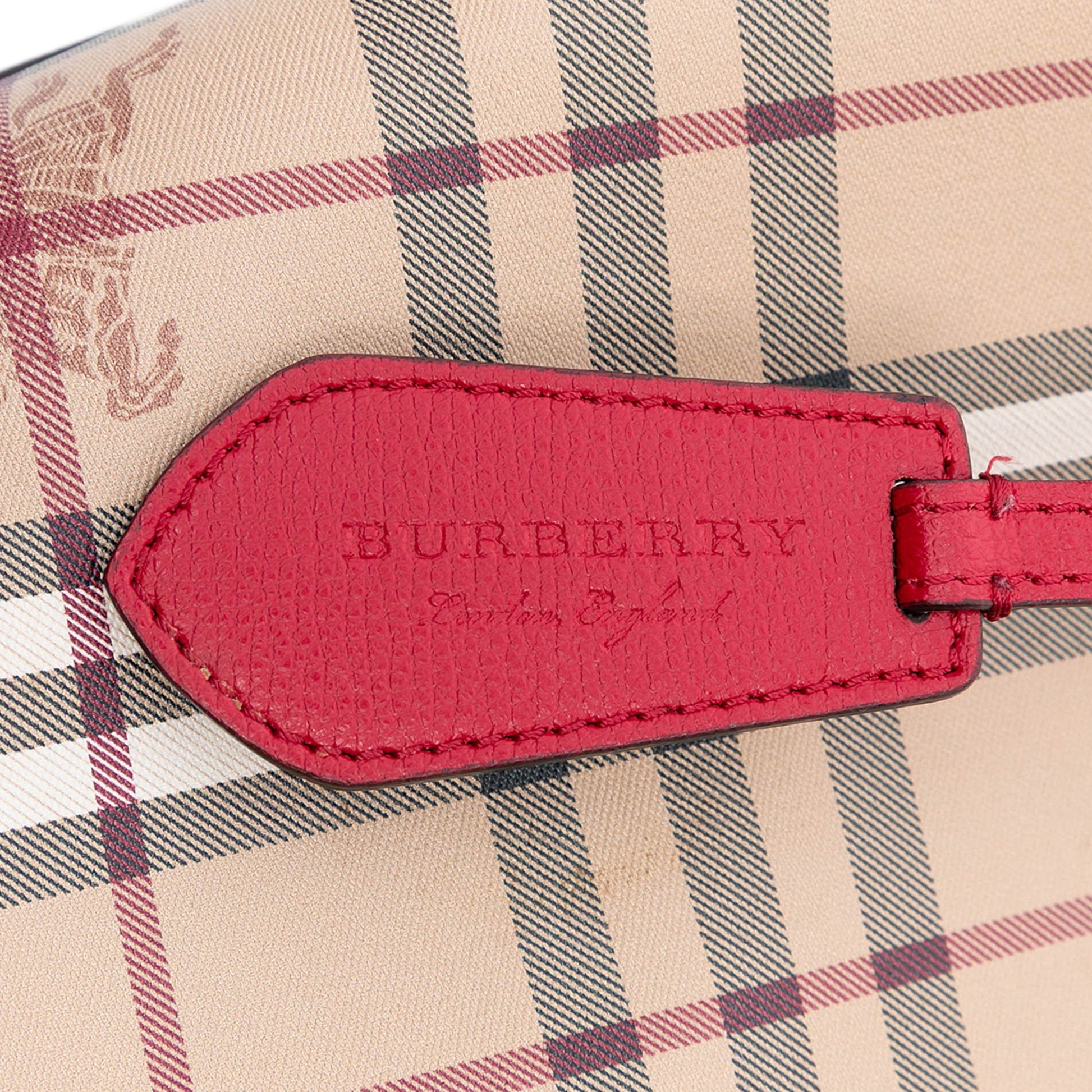 Burberry Haymarket Check Coated Canvas Lorne Bucket Bag