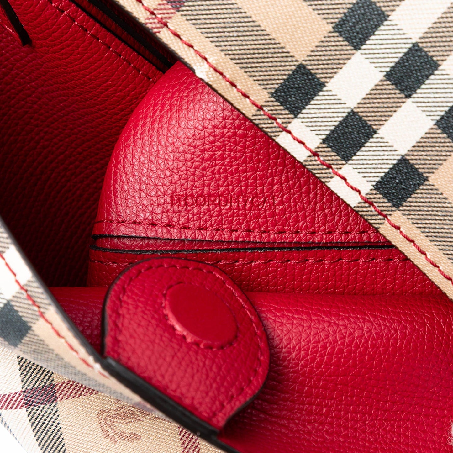 Burberry Haymarket Check Coated Canvas Lorne Bucket Bag