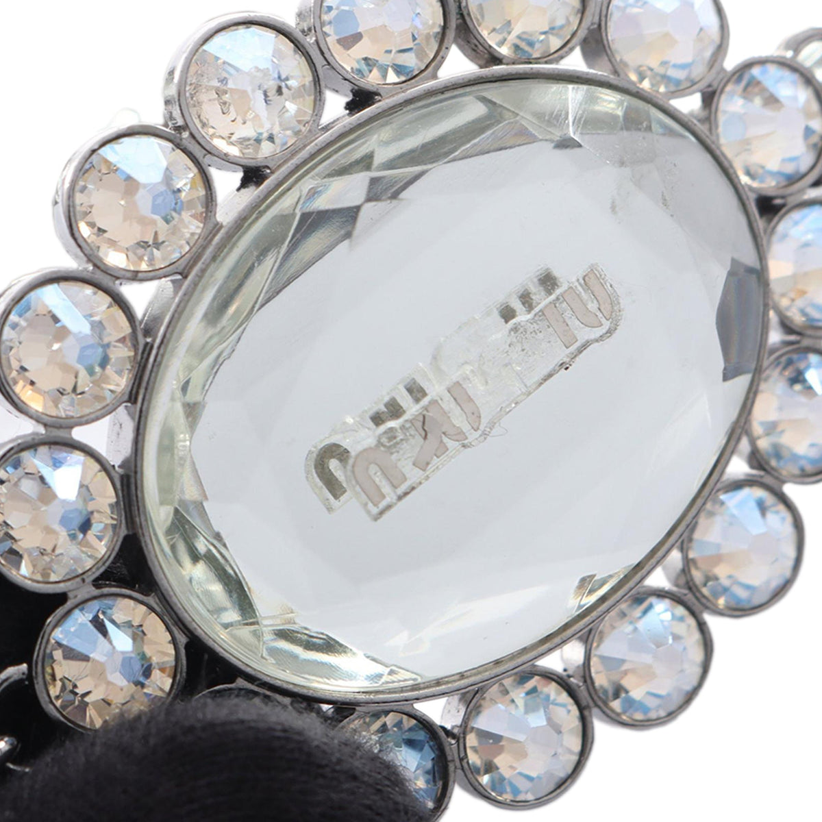Miu Miu Matelasse Nappa Crystal Chain Satchel — Blue