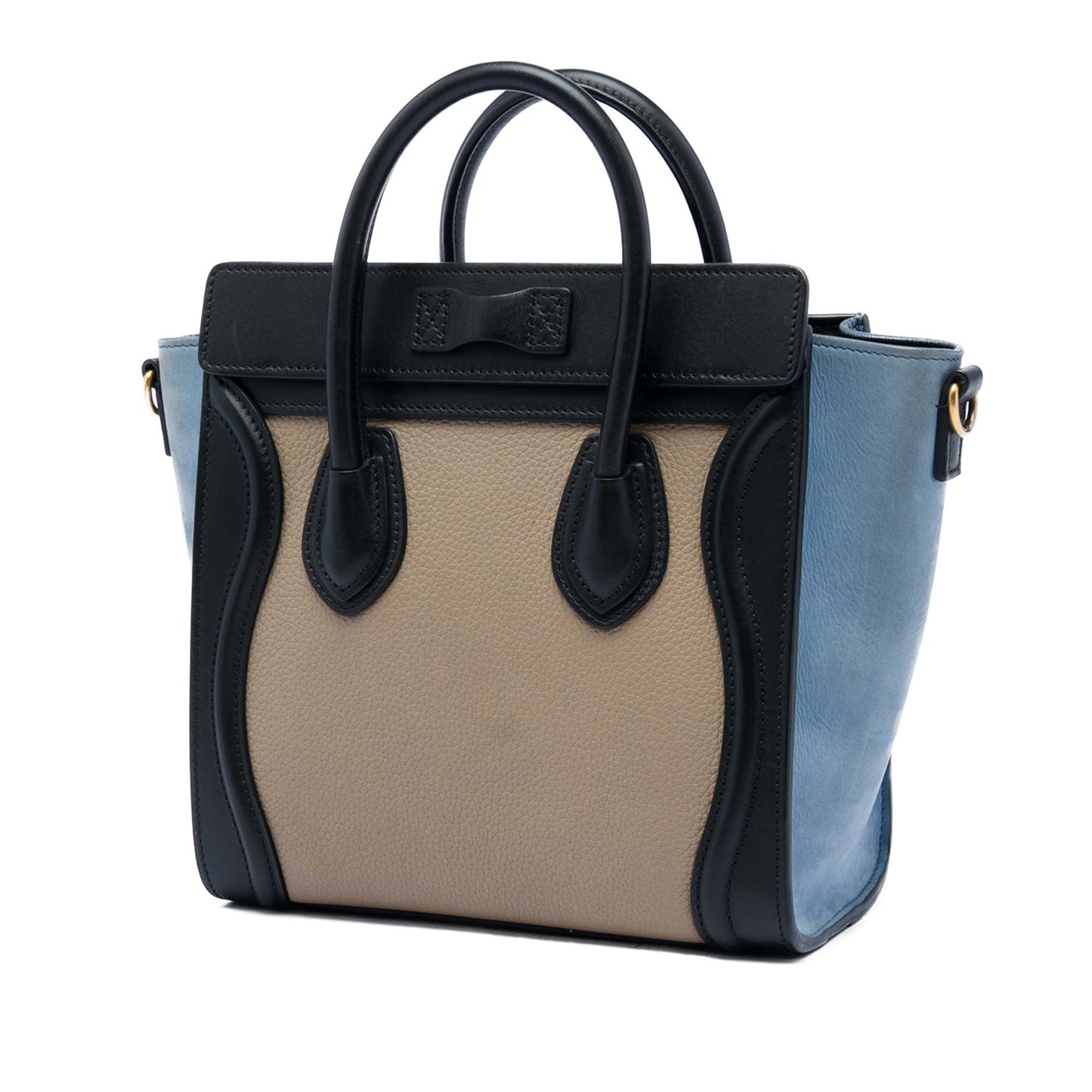 Celine Nano Tricolor Leather Luggage Tote
