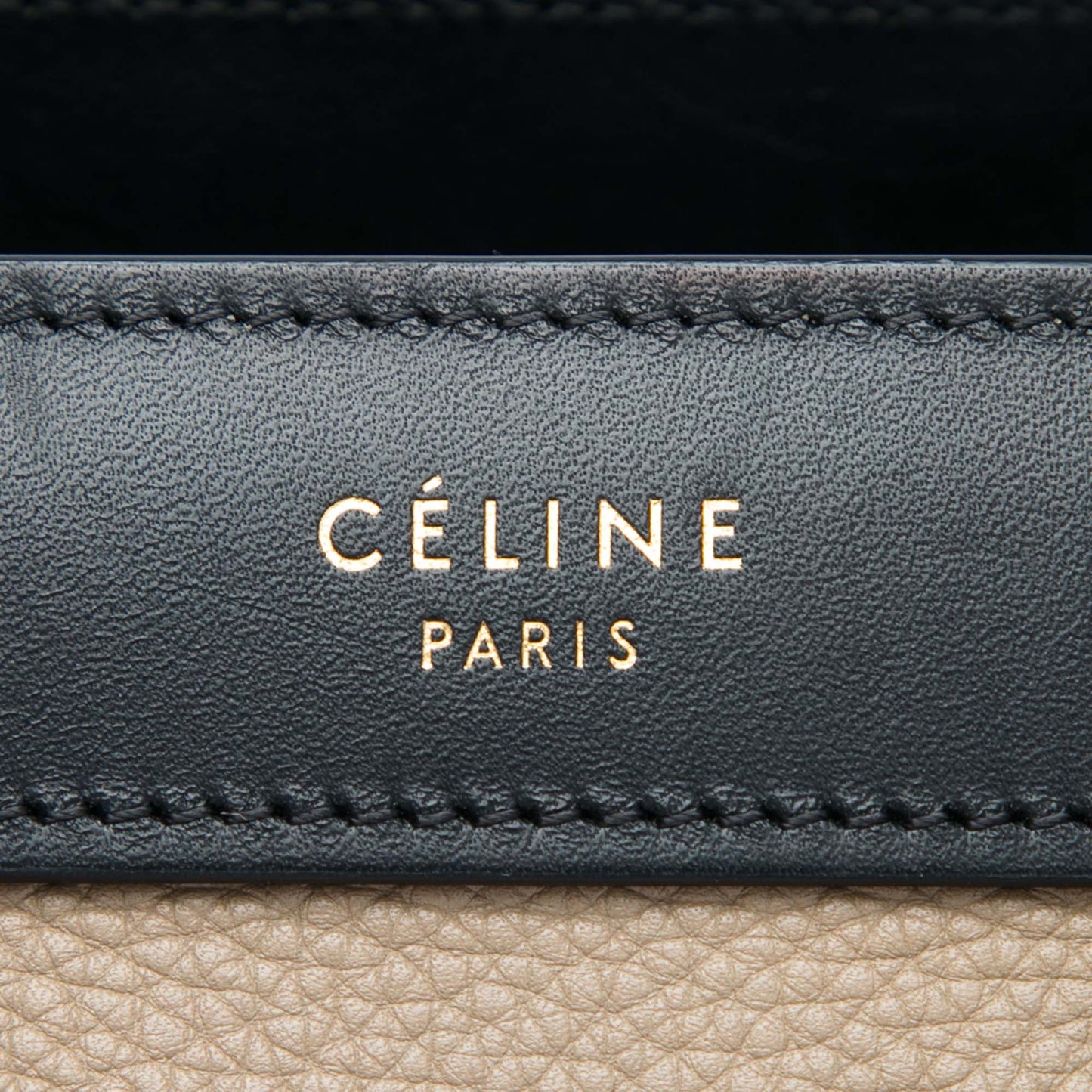 Celine Nano Tricolor Leather Luggage Tote