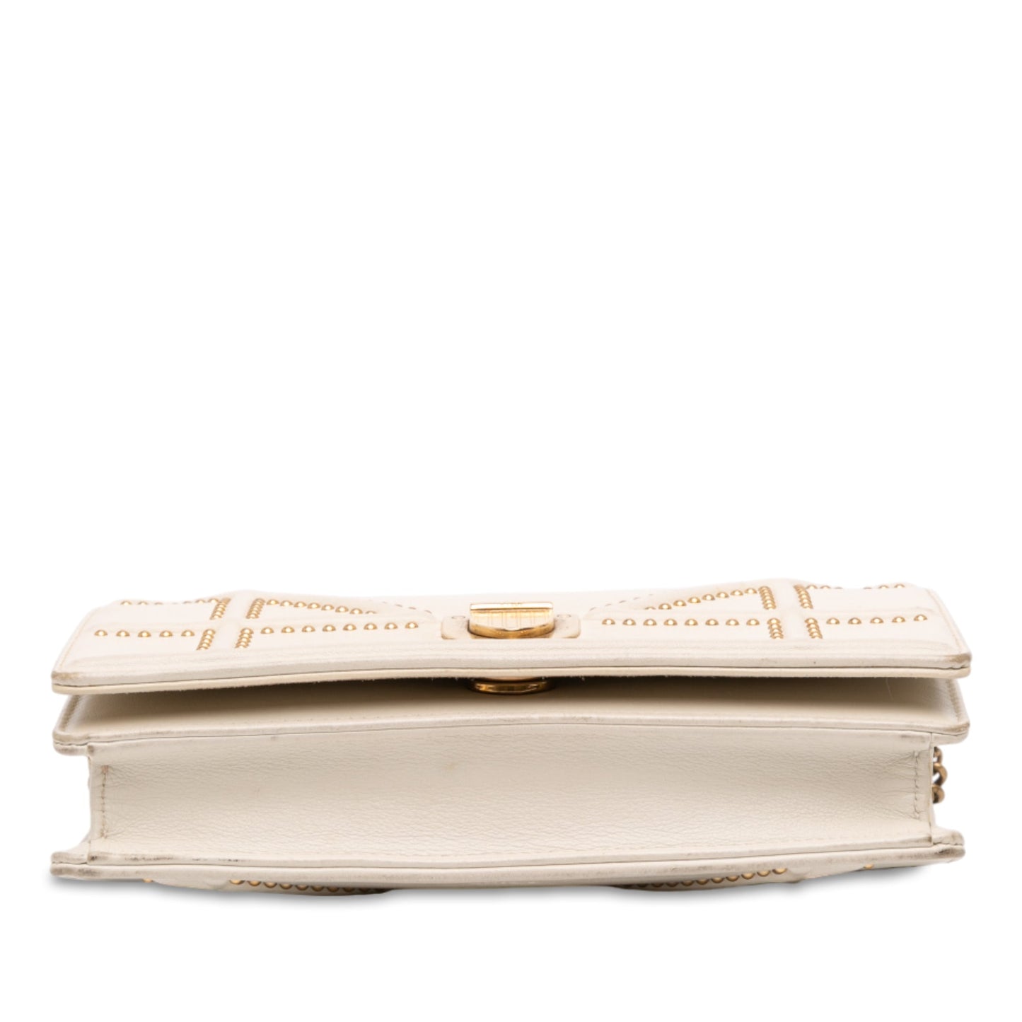 Dior Studded Lambskin Diorama Wallet on Chain