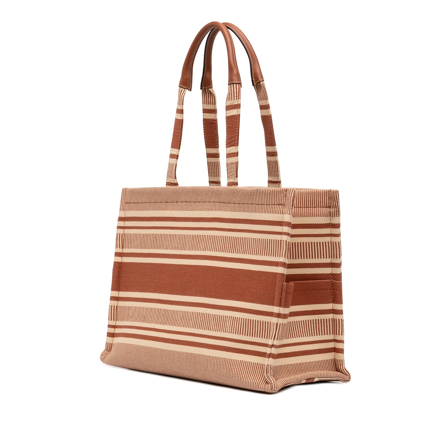 Celine Large Striped Canvas Cabas Thais Tote